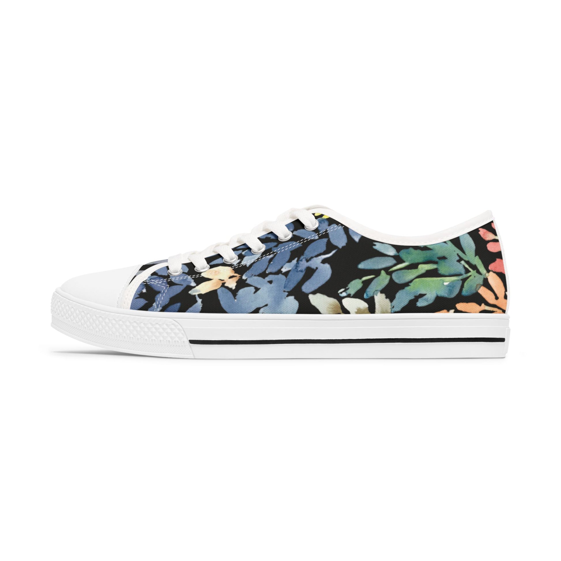 Willow Spring Buds Watercolor Low-Top Sneakers – Stylish Shoes for All | Unique Gift Idea - Brooke Zitting, LLC