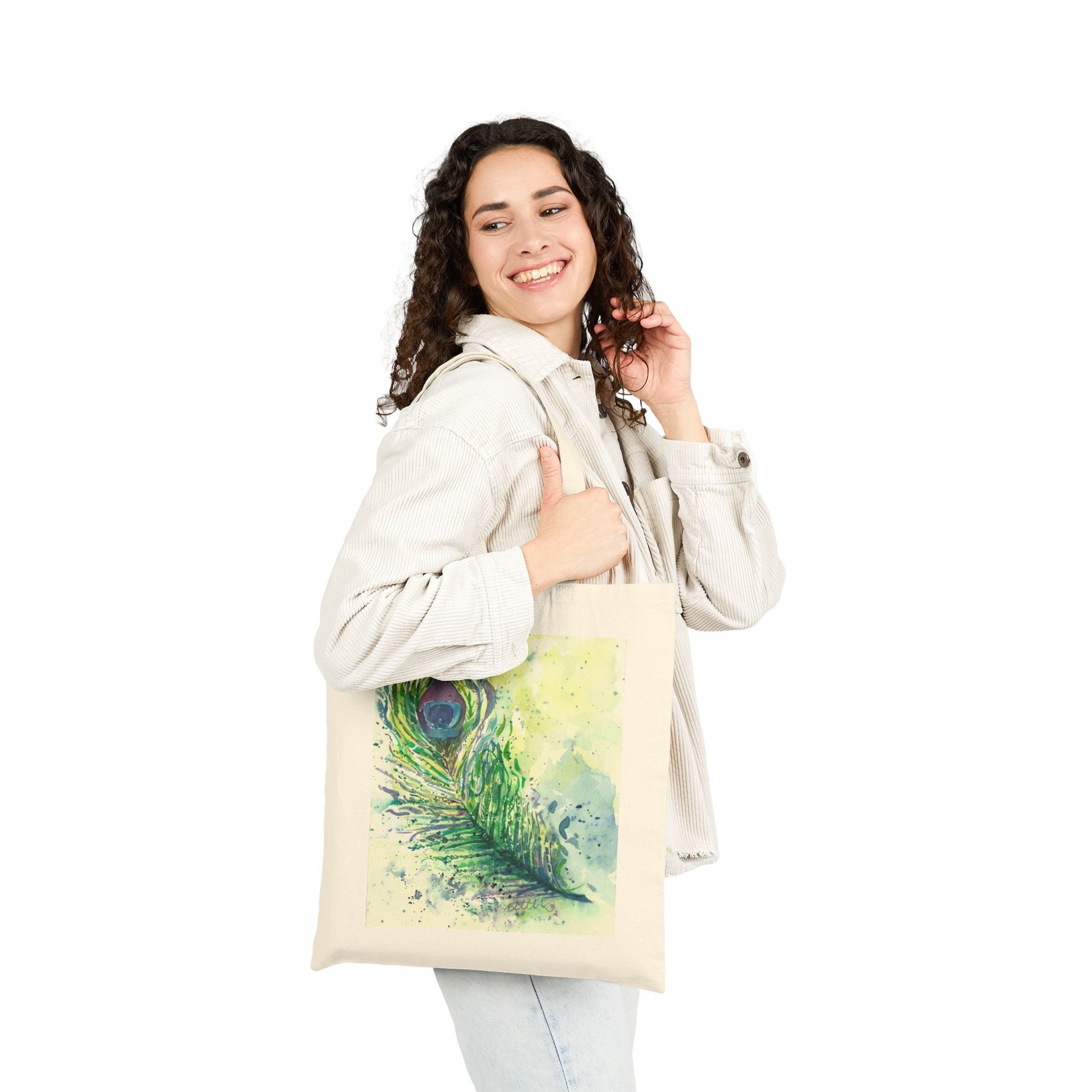 Light as a Feather Cotton Canvas Tote – Eco-Friendly Beach & Shopping Bag for Ocean Lovers - Brooke Zitting, LLC
