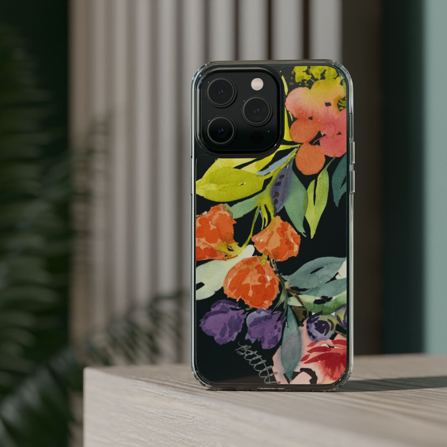 Watercolor Floral Blooms Clear Phone Case - Brooke Zitting, LLC