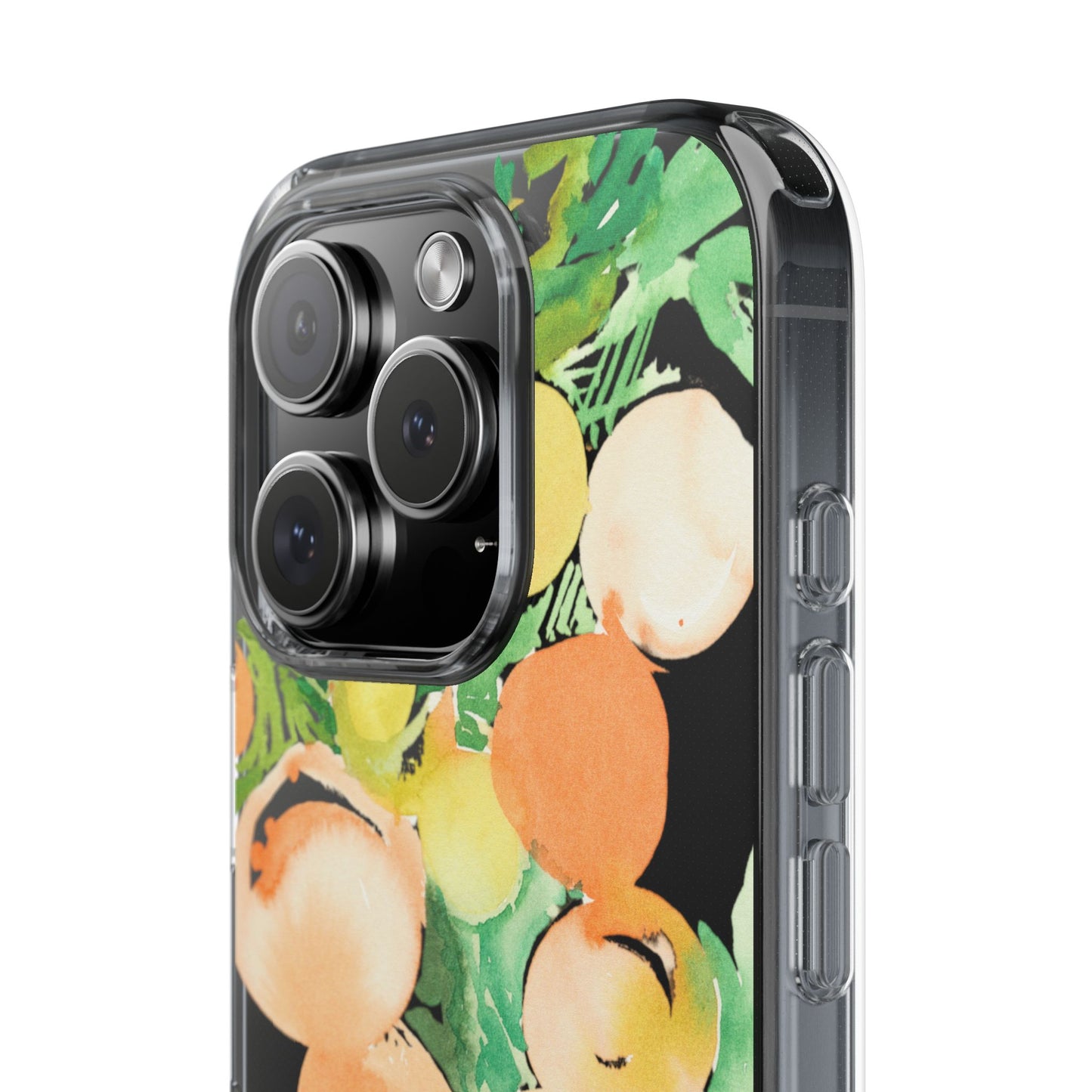 Watercolor Peaches Clear Phone Case - Brooke Zitting, LLC