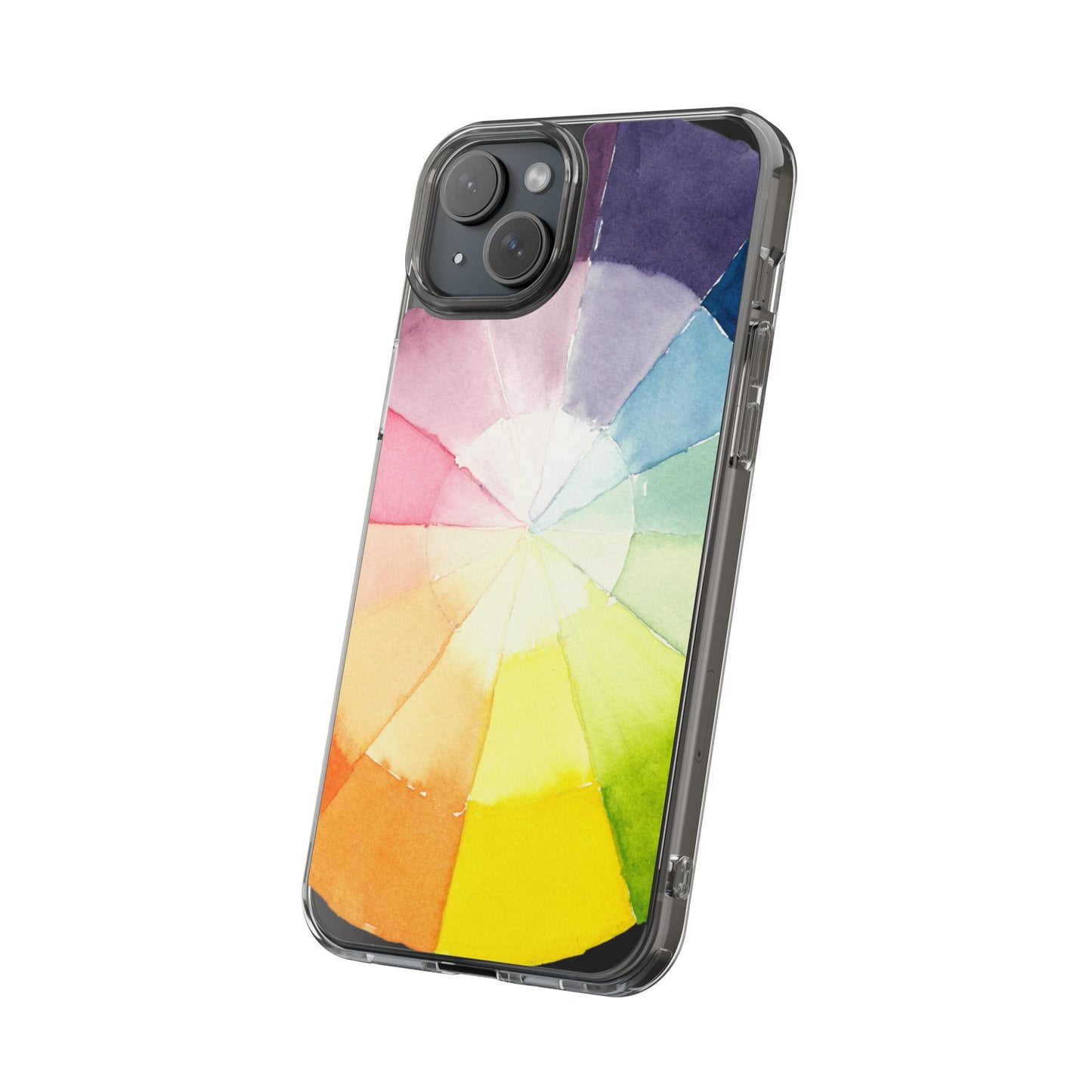 Watercolor Color Wheel Clear Phone Case - Brooke Zitting, LLC