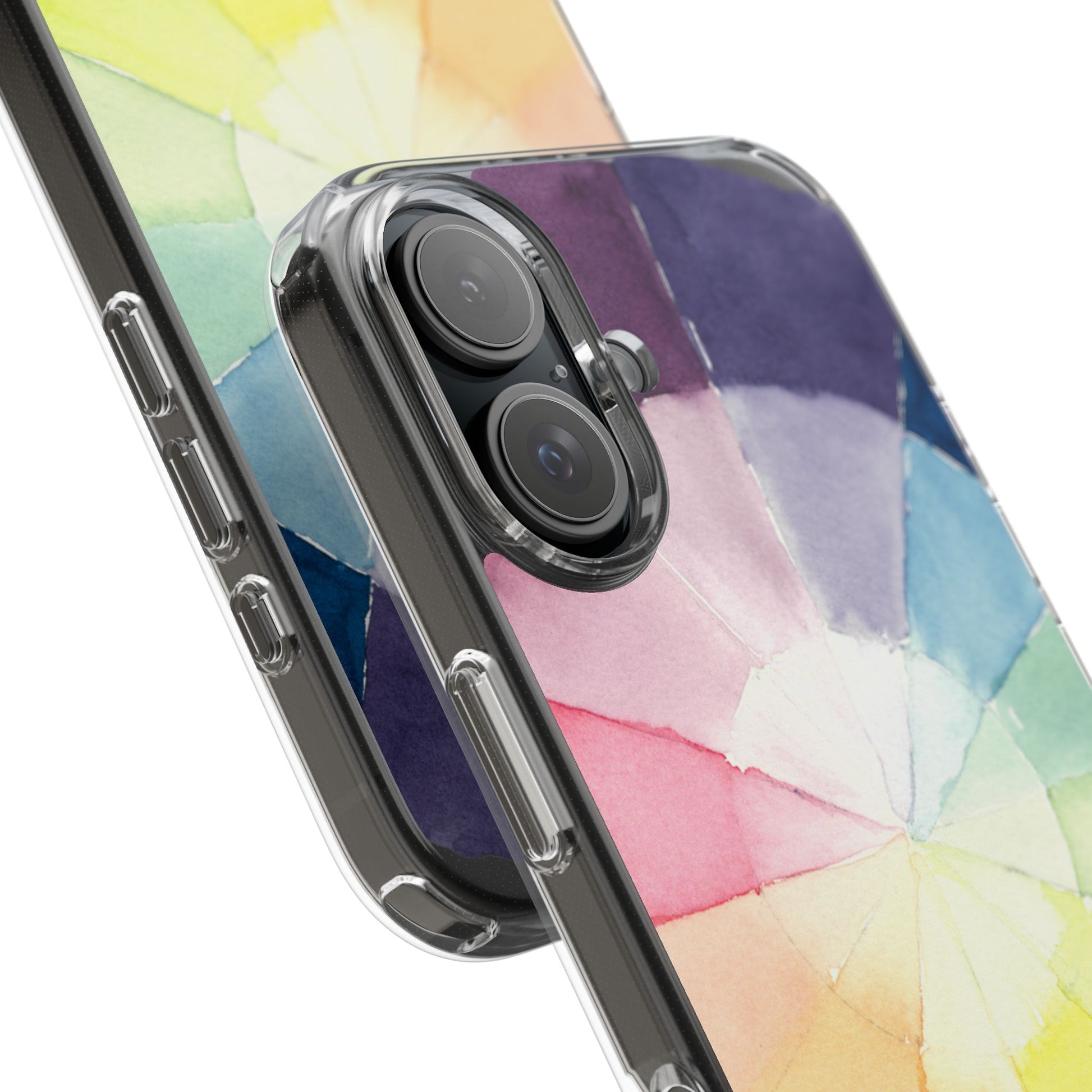 Watercolor Color Wheel Clear Phone Case - Brooke Zitting, LLC
