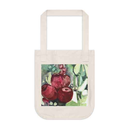 Prickly Pear Watercolor Design Organic Canvas Tote – Eco-Friendly, Watercolor Fine Art, Reusable Bag for Art Lovers - Brooke Zitting, LLC