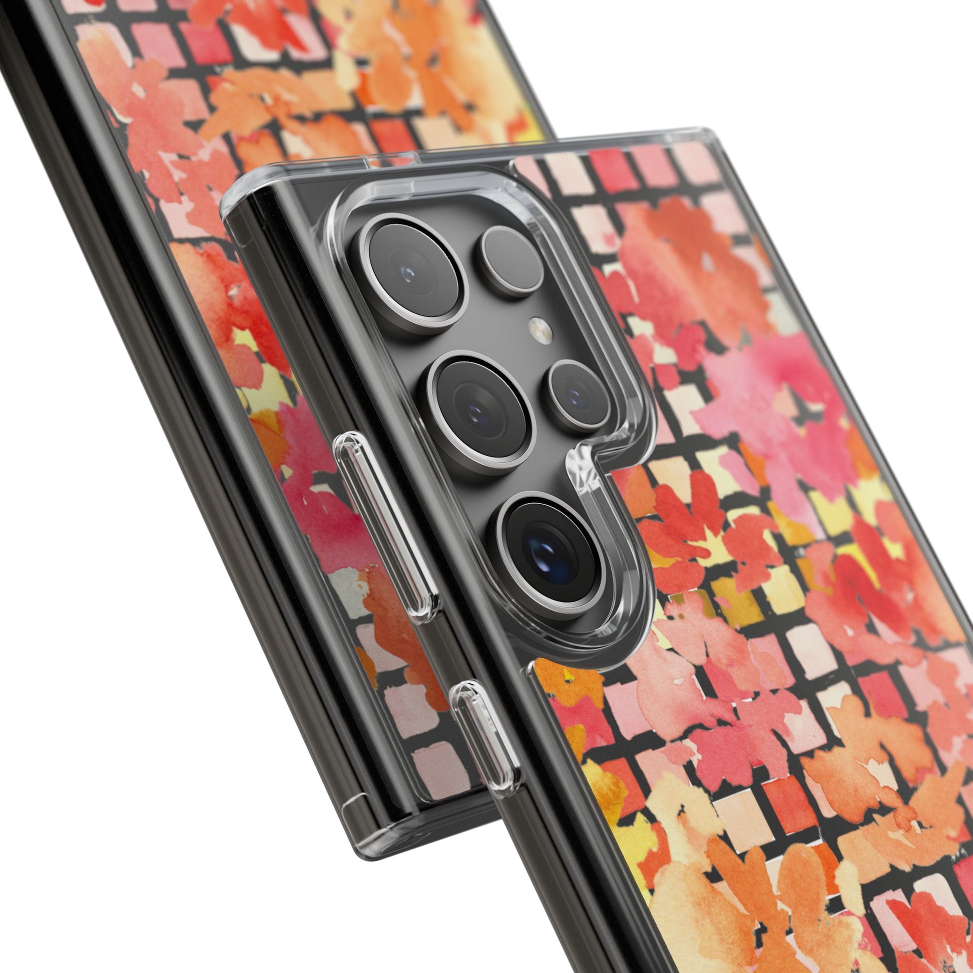 Watercolor Pixel Posy Clear Phone Case - Brooke Zitting, LLC