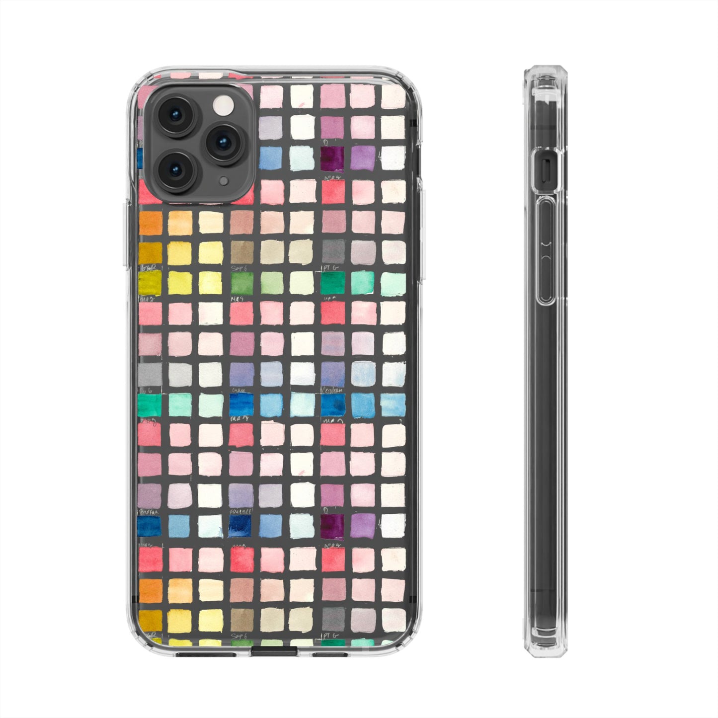 Watercolor Swatches Clear Phone Case - Brooke Zitting, LLC