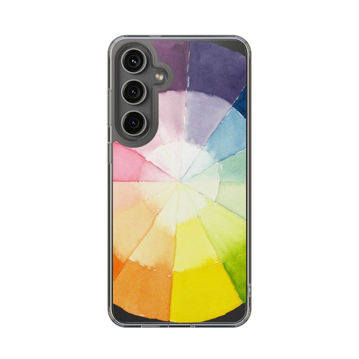 Watercolor Color Wheel Clear Phone Case - Brooke Zitting, LLC
