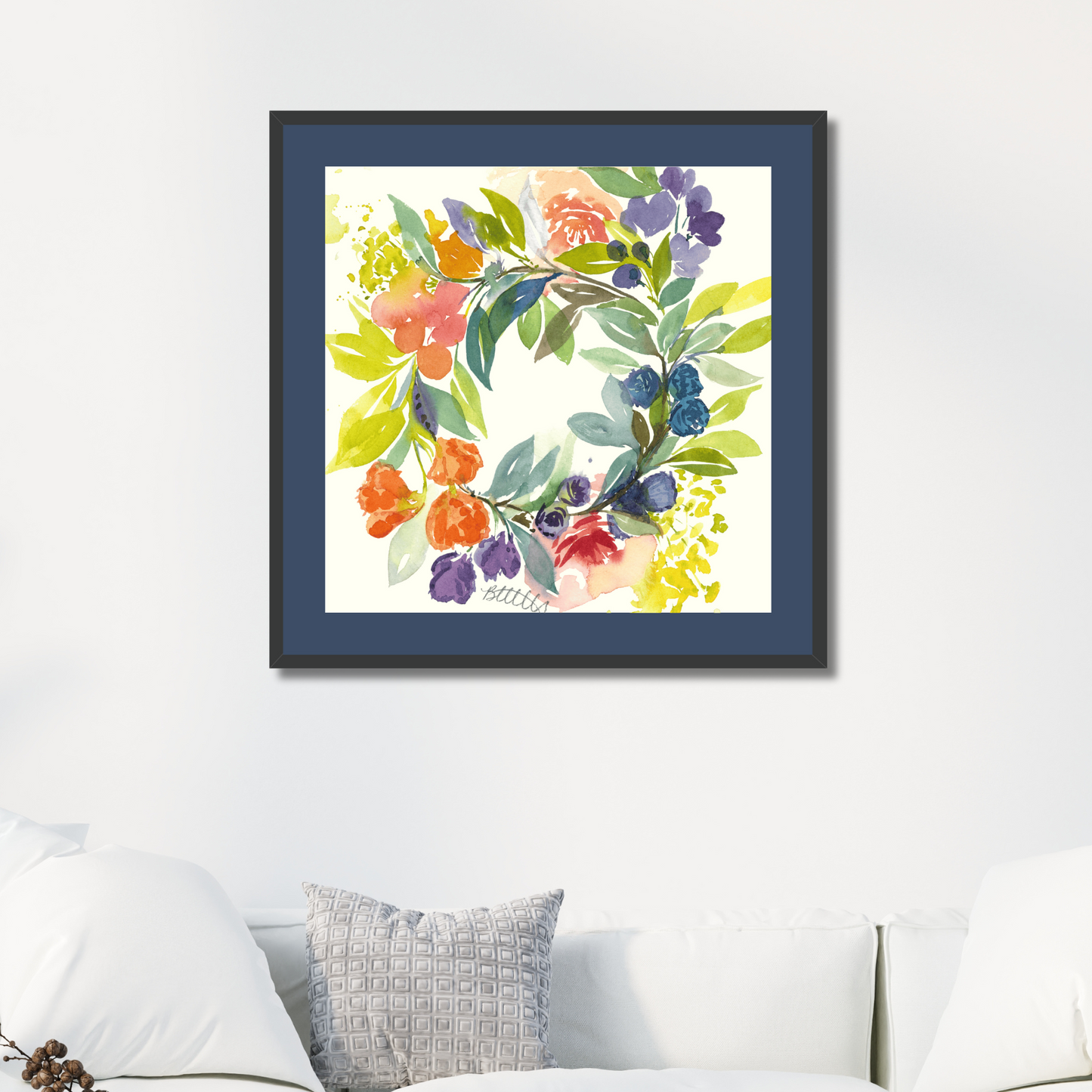 Floral Blooms Wreath, The Fine Art Print - Brooke Zitting, LLC