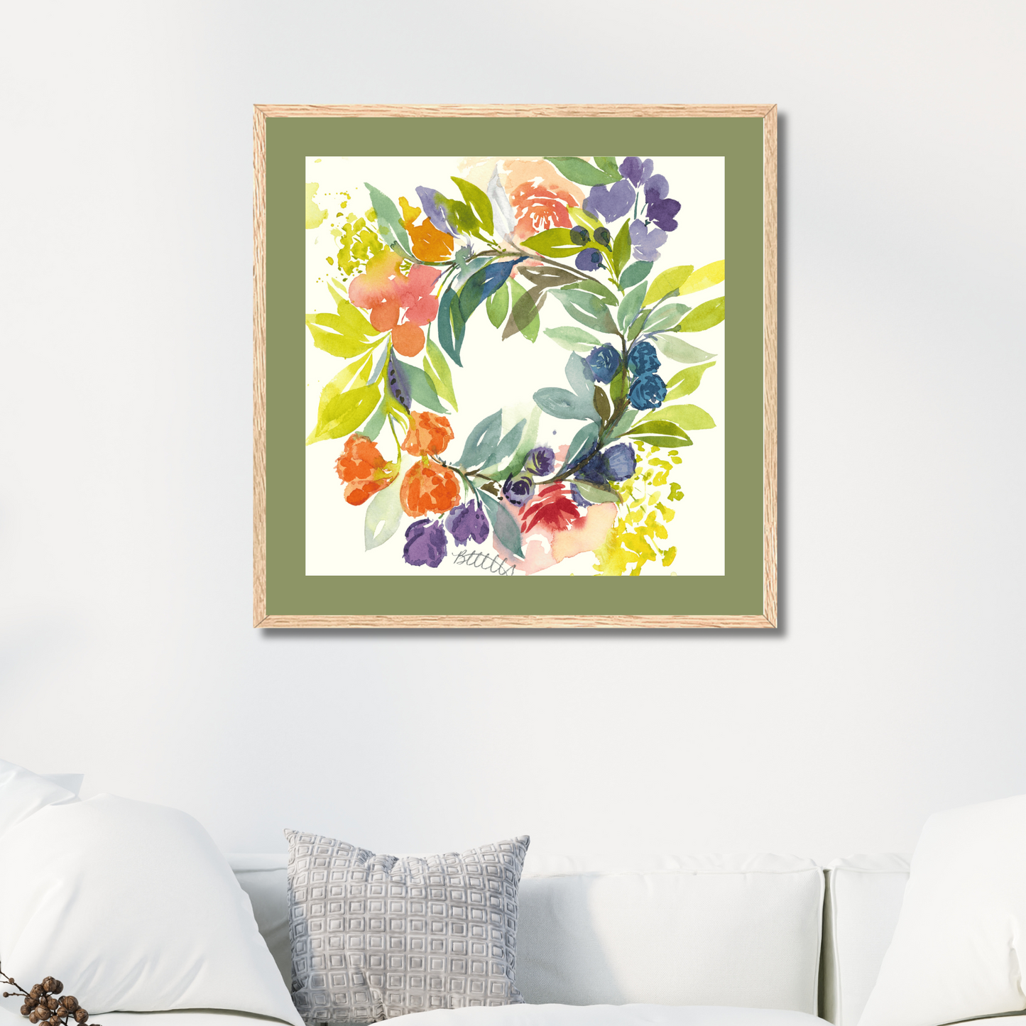 Floral Blooms Wreath, The Fine Art Print - Brooke Zitting, LLC