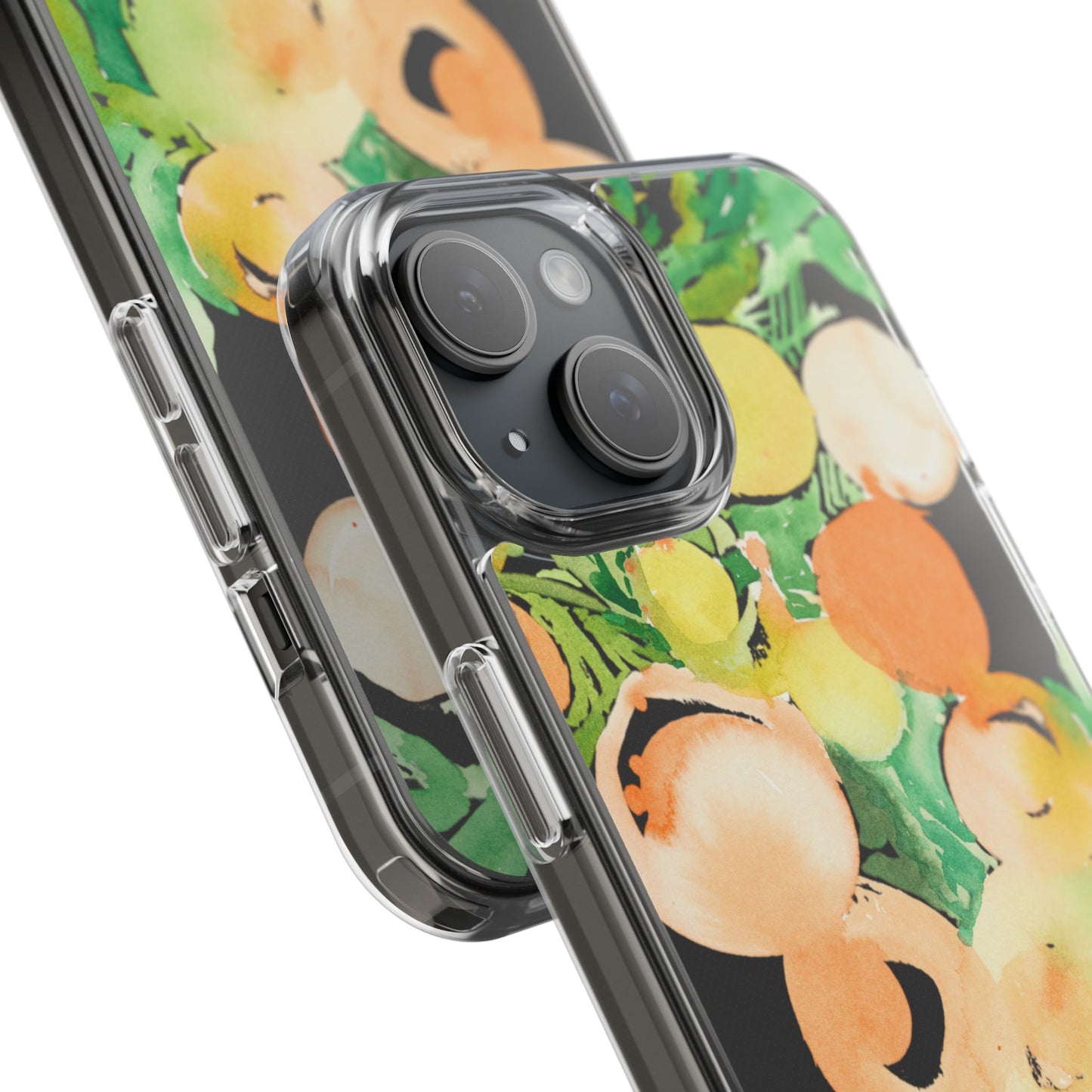 Watercolor Peaches Clear Phone Case - Brooke Zitting, LLC
