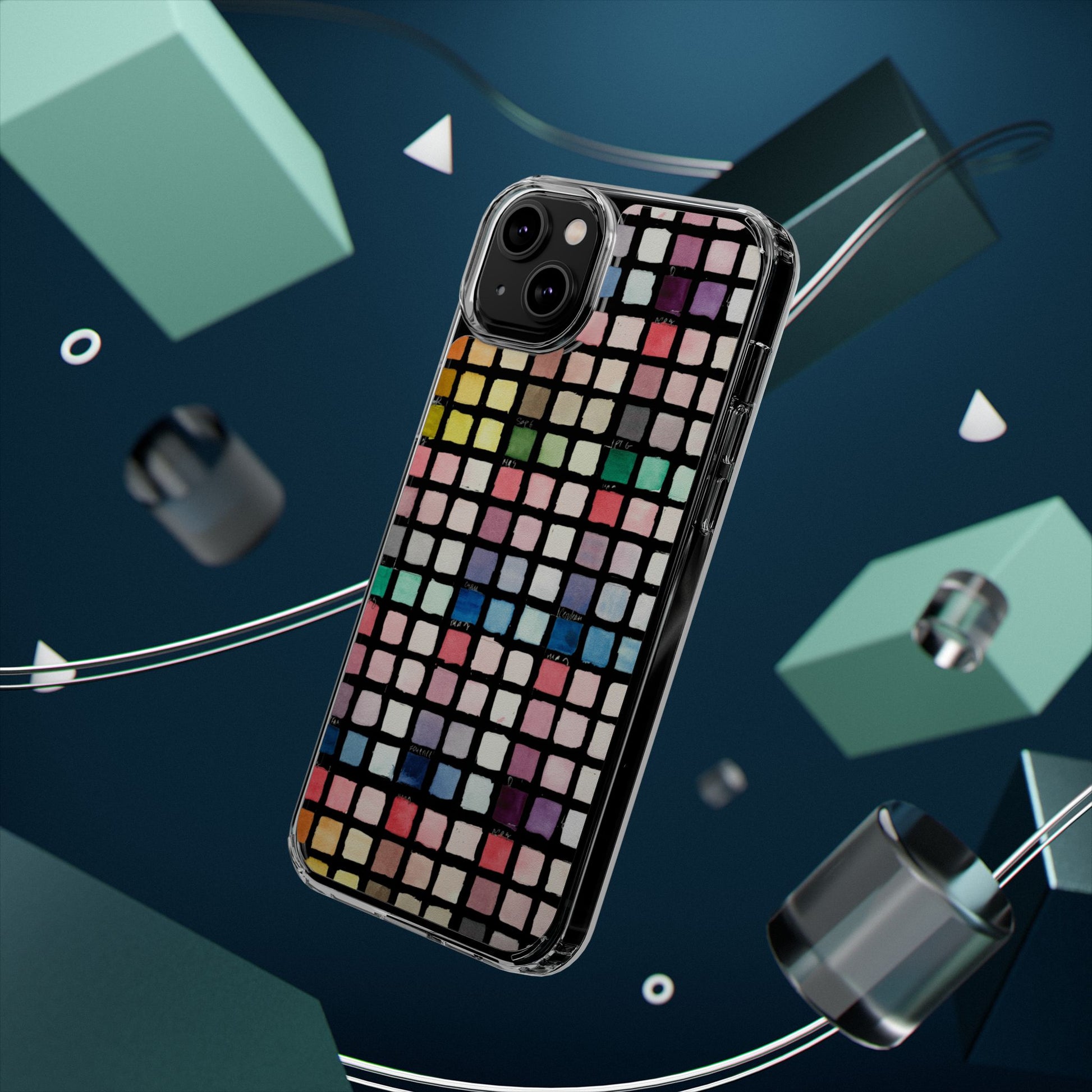 Watercolor Swatches Clear Phone Case - Brooke Zitting, LLC