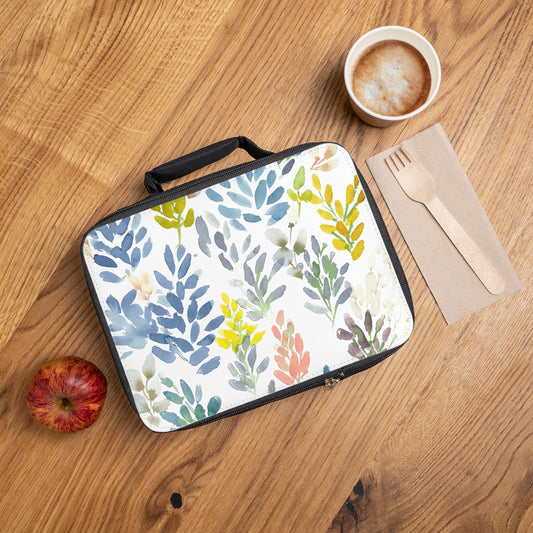 Petal Parade Watercolor Design Lunch Bag  – Eco-Friendly Tote for School, Work, Picnics & Beach - Brooke Zitting, LLC