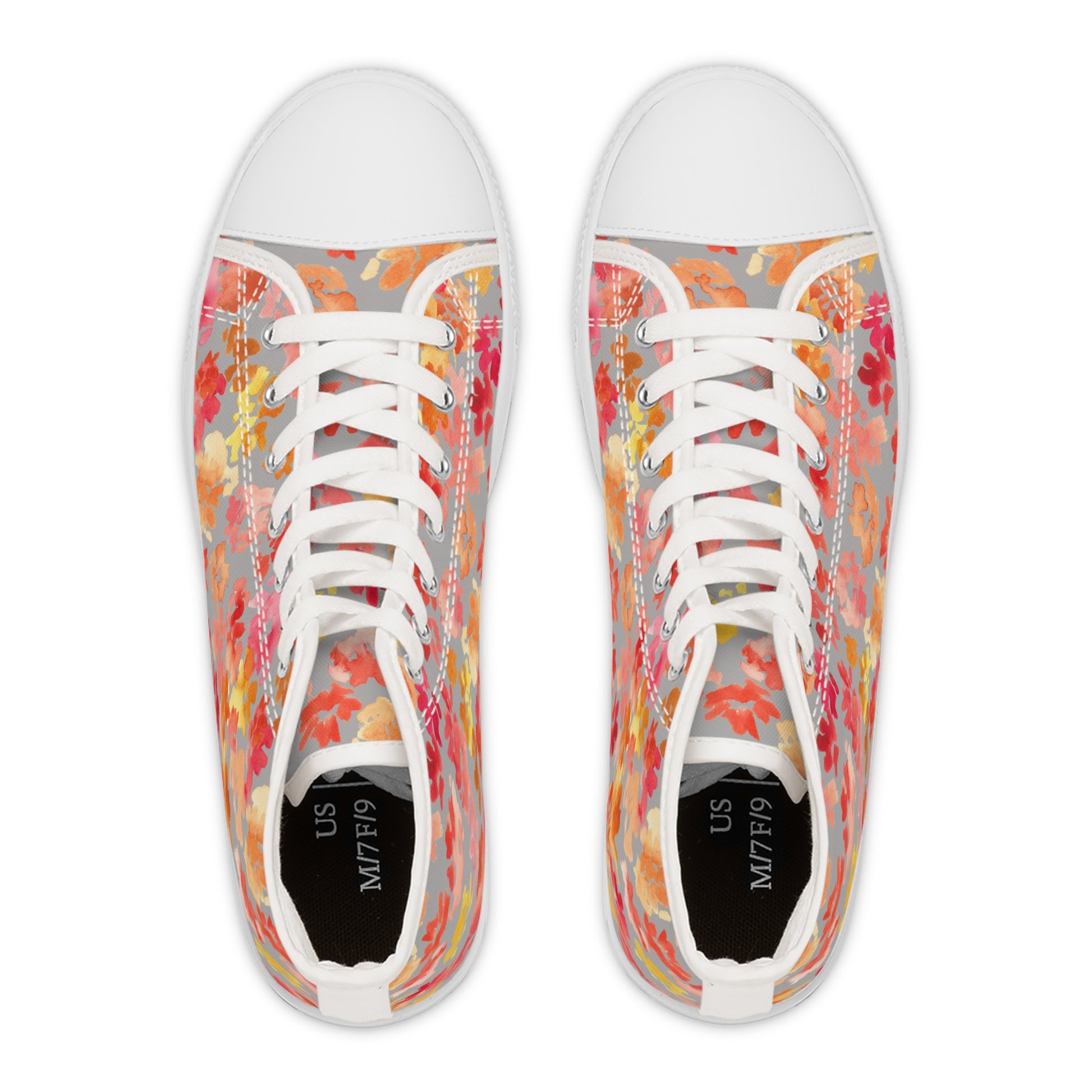 Soft-toned Posy High Top Sneakers with Floral Design – Stylish Shoes for All | Unique Gift Idea - Brooke Zitting, LLC