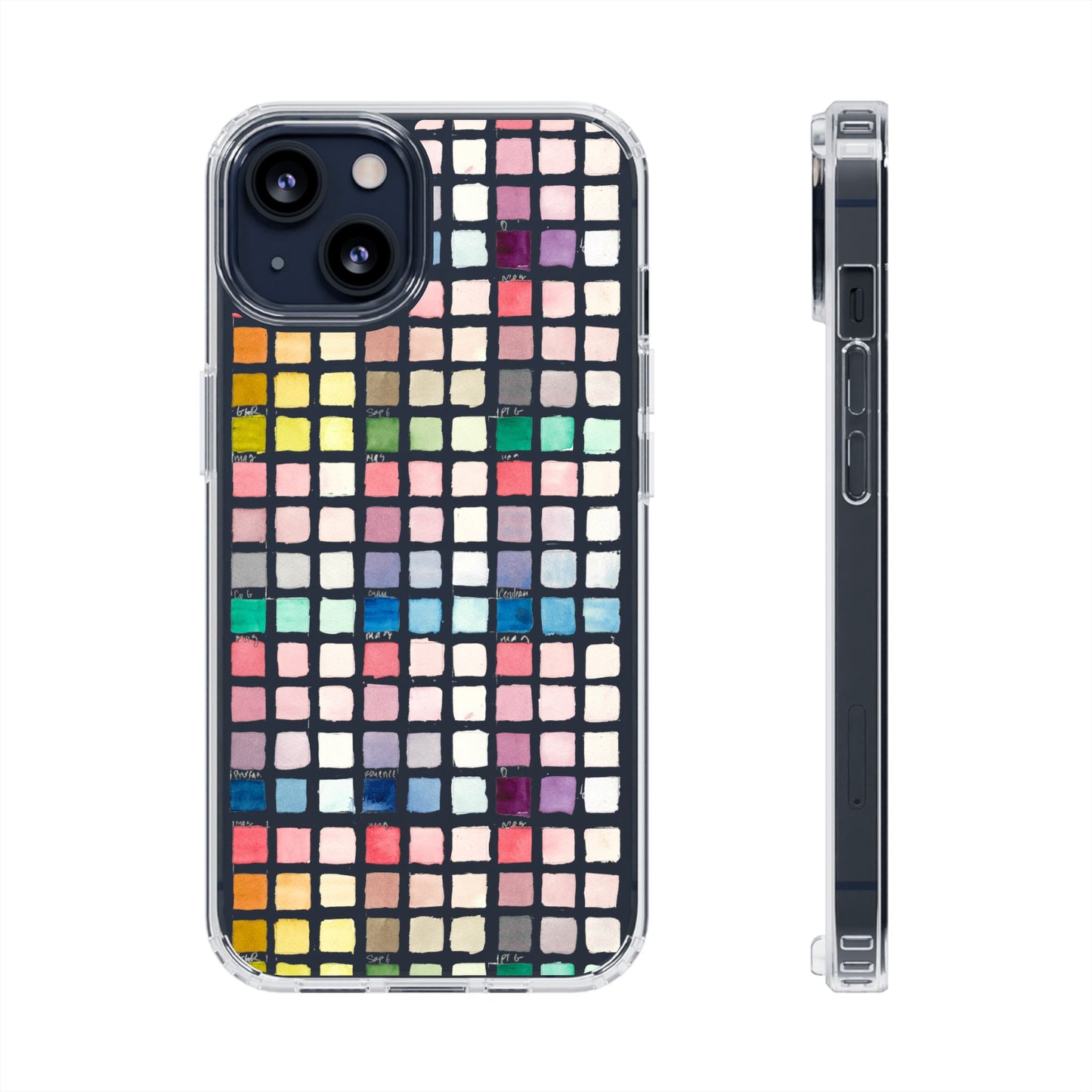 Watercolor Swatches Clear Phone Case - Brooke Zitting, LLC