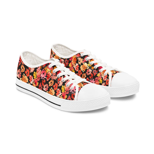 Posy Accent Matching in Black Low Tops – Stylish Shoes for All | Unique Gift Idea - Brooke Zitting, LLC