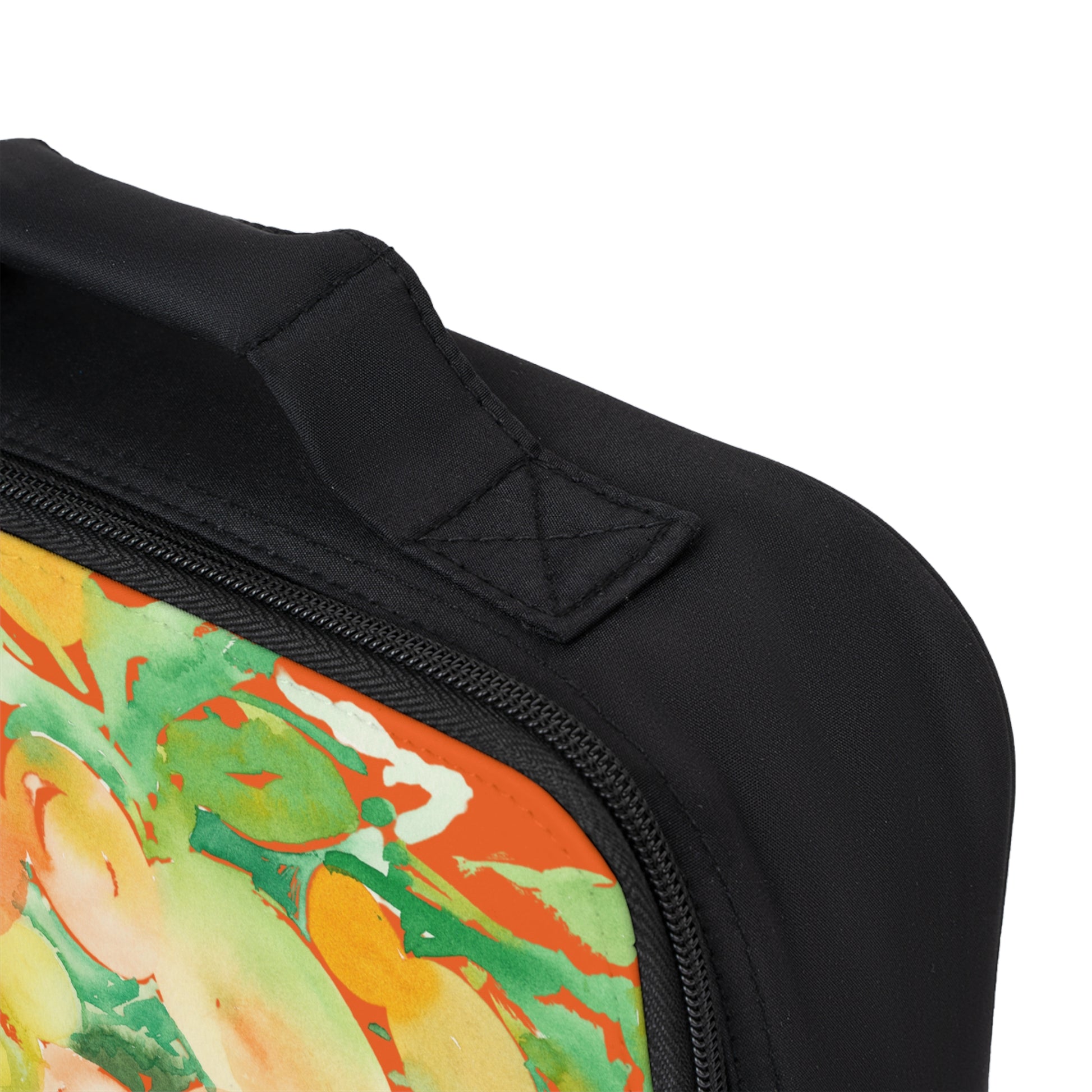 Citrus and Peach Watercolor Design Lunch Bag  – Eco-Friendly Tote for School, Work, Picnics & Beach - Brooke Zitting, LLC