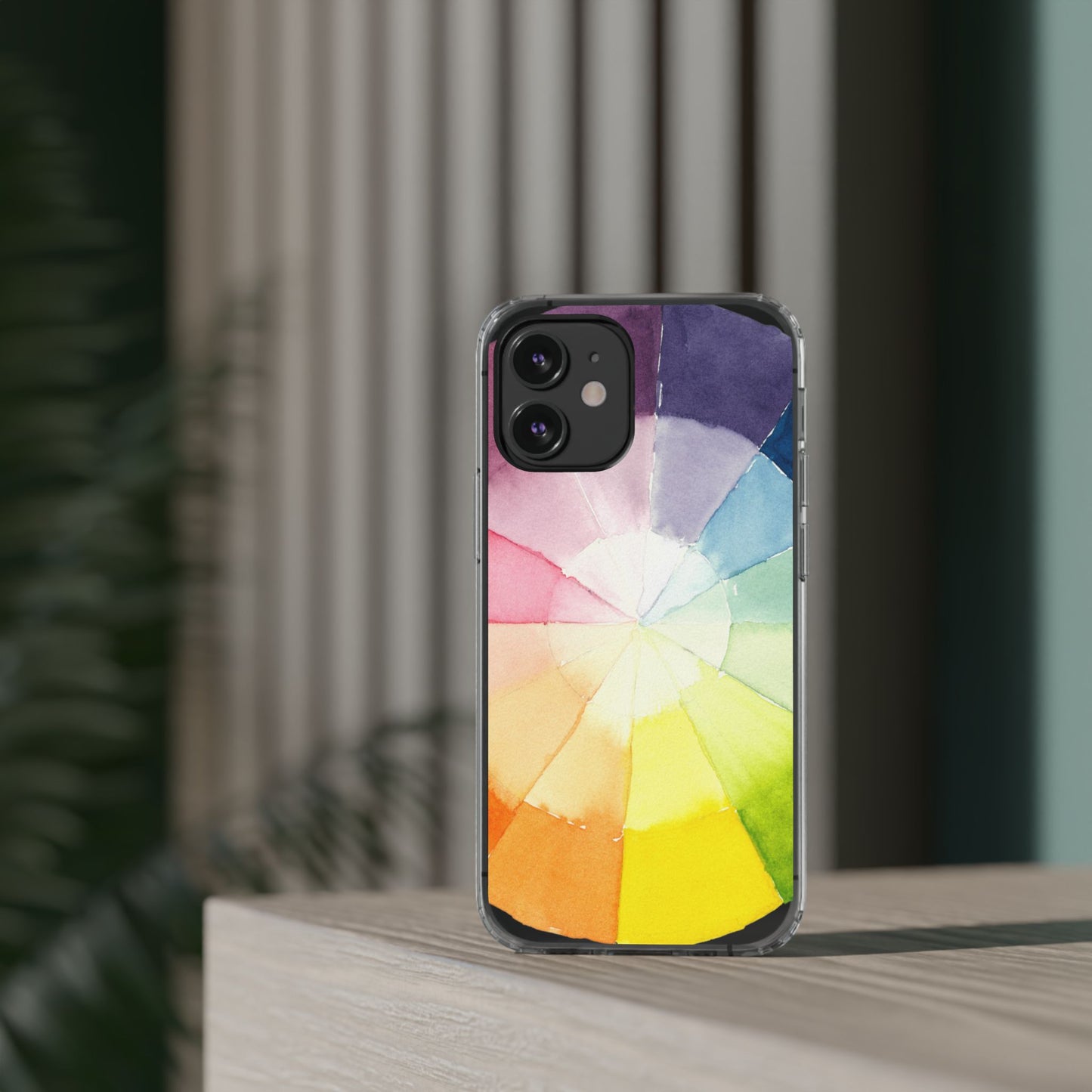Watercolor Color Wheel Clear Phone Case - Brooke Zitting, LLC