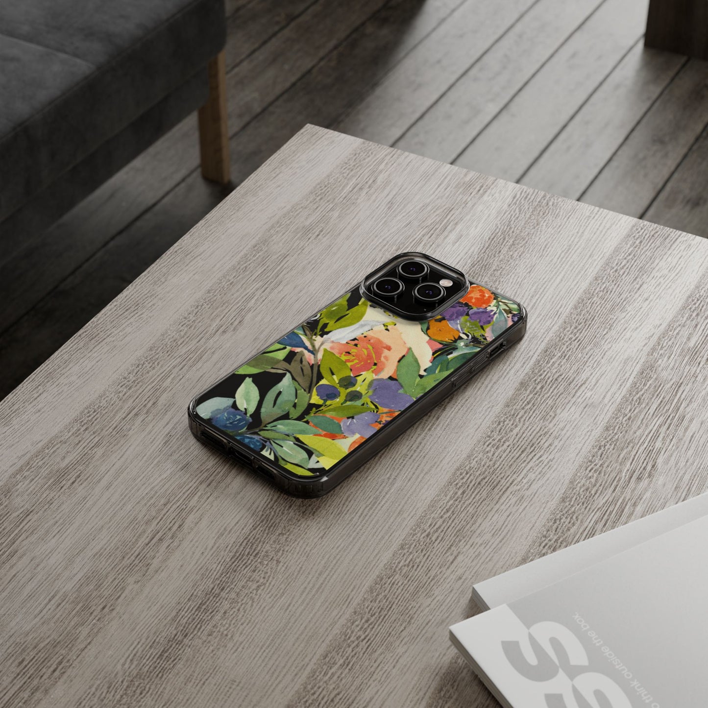 Clear Phone Case with Floral Blooms Design - Brooke Zitting, LLC
