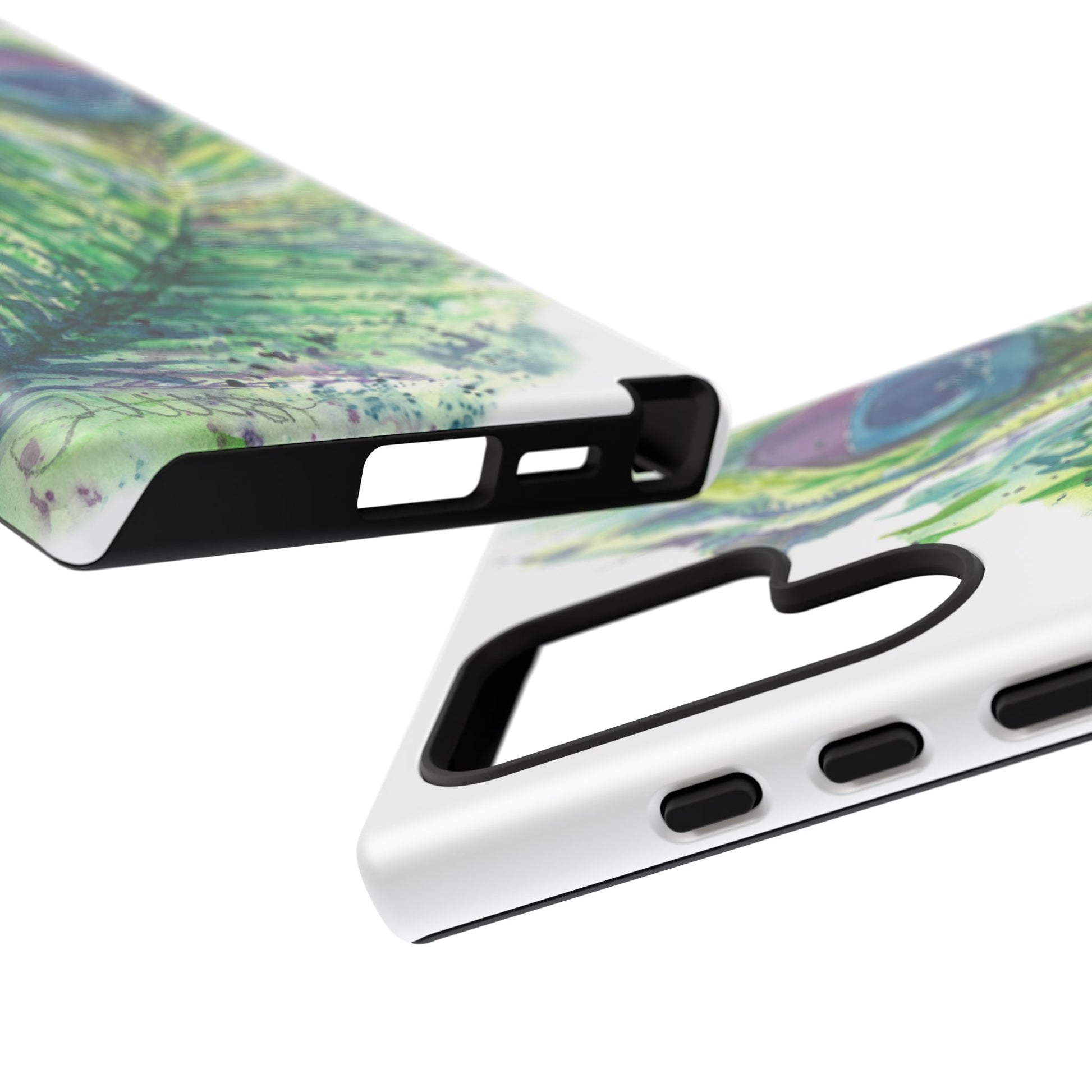 Colorful Peacock Feather Tough Phone Case – Stylish Nature-Inspired Mobile Cover & Unique Gift Idea - Brooke Zitting, LLC