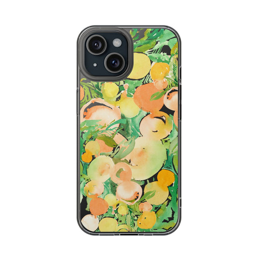 Watercolor Peach Party Clear Phone Case - Brooke Zitting, LLC