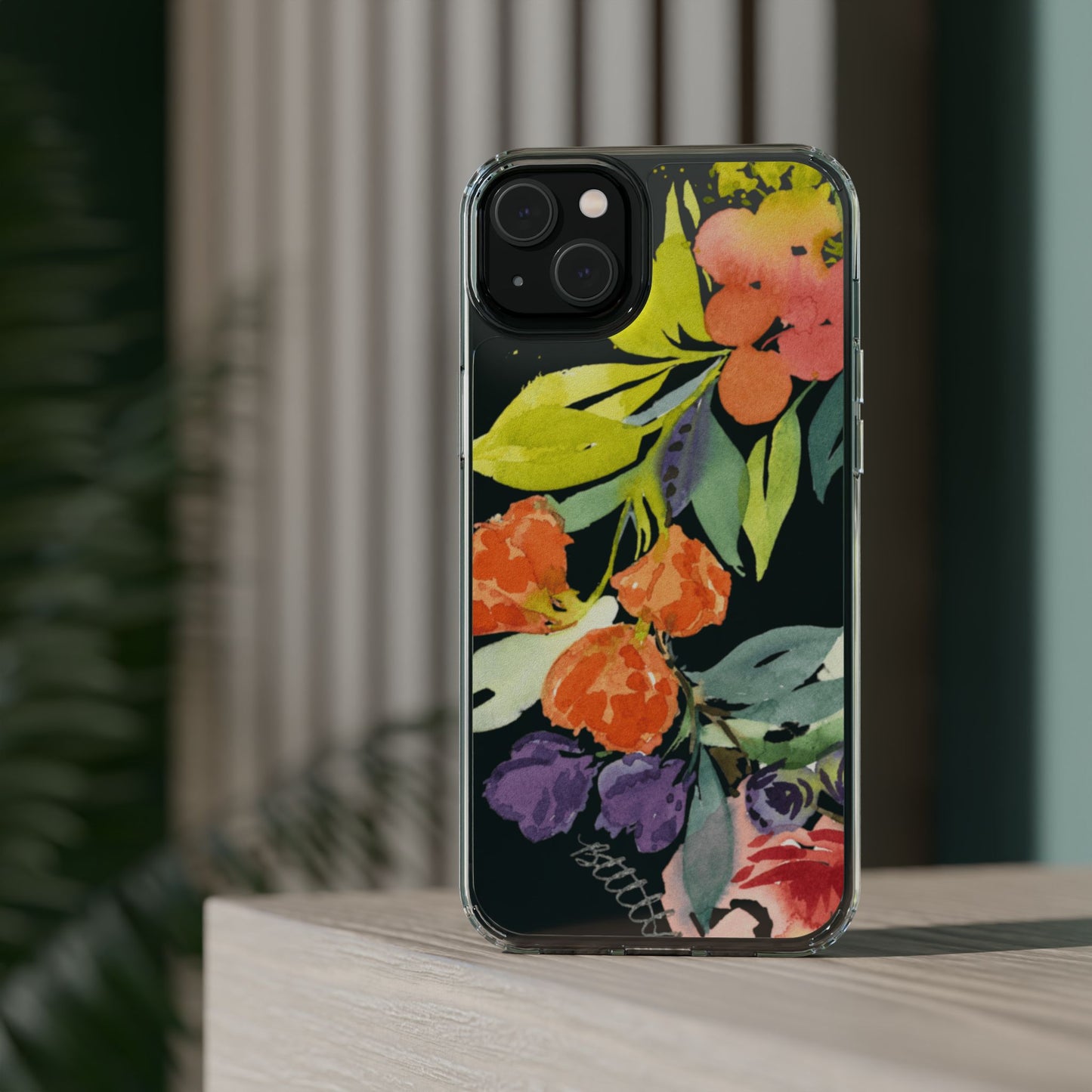 Watercolor Floral Blooms Clear Phone Case - Brooke Zitting, LLC