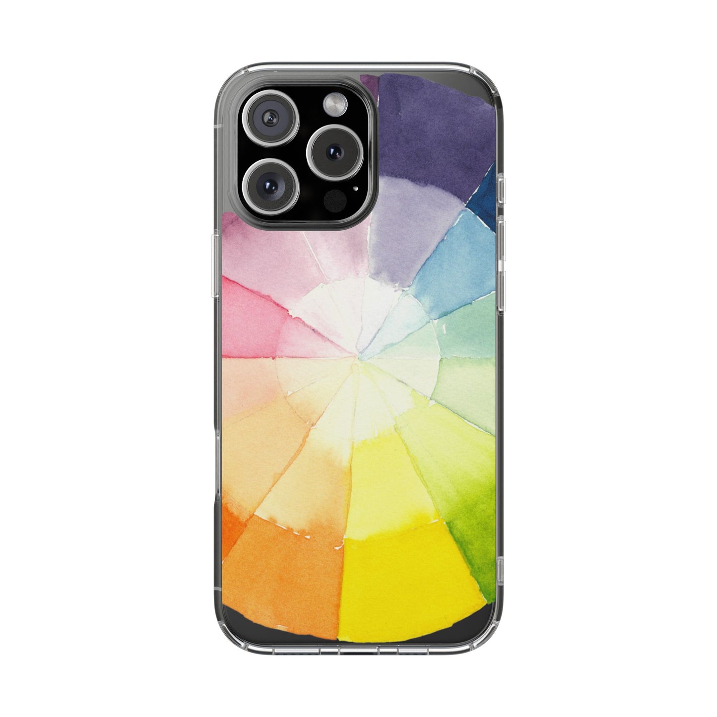 Watercolor Color Wheel Clear Phone Case - Brooke Zitting, LLC