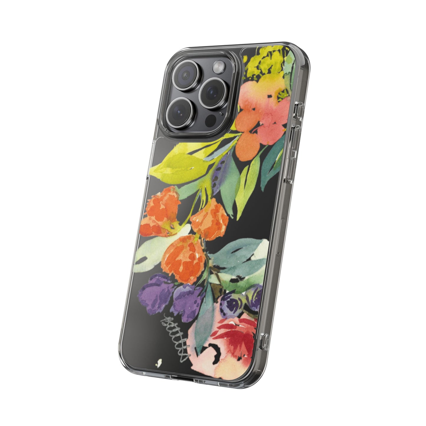 Watercolor Floral Blooms Clear Phone Case - Brooke Zitting, LLC