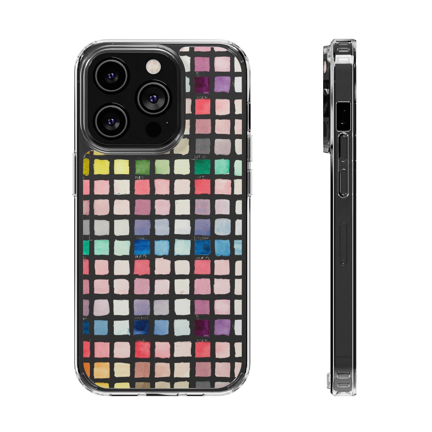 Watercolor Swatches Clear Phone Case - Brooke Zitting, LLC
