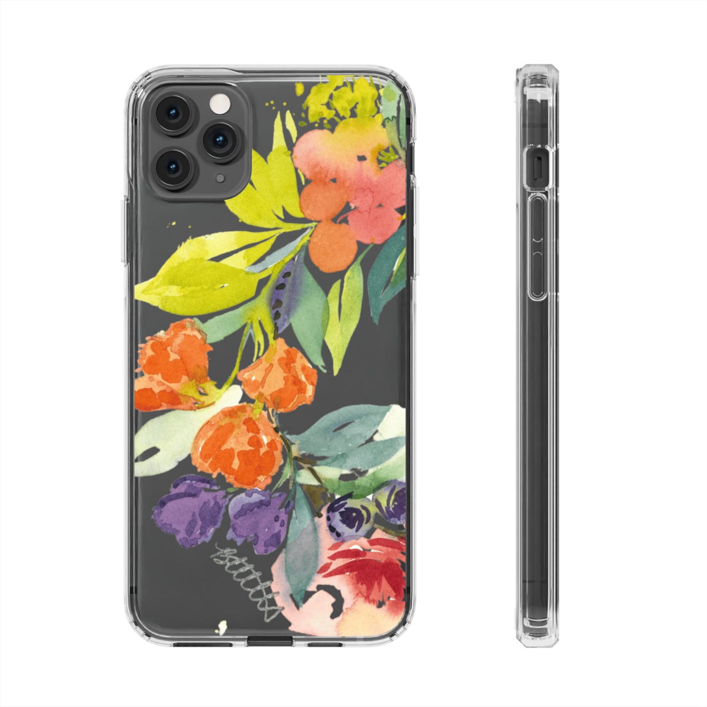 Watercolor Floral Blooms Clear Phone Case - Brooke Zitting, LLC