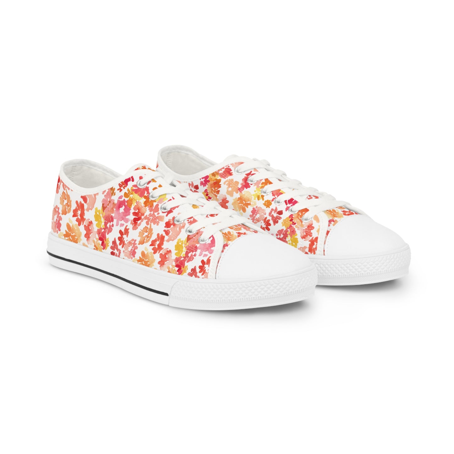 Watercolor Original Posy Low Top Sneakers – Unique Casual Shoes for All | Style & Gift Idea - Brooke Zitting, LLC