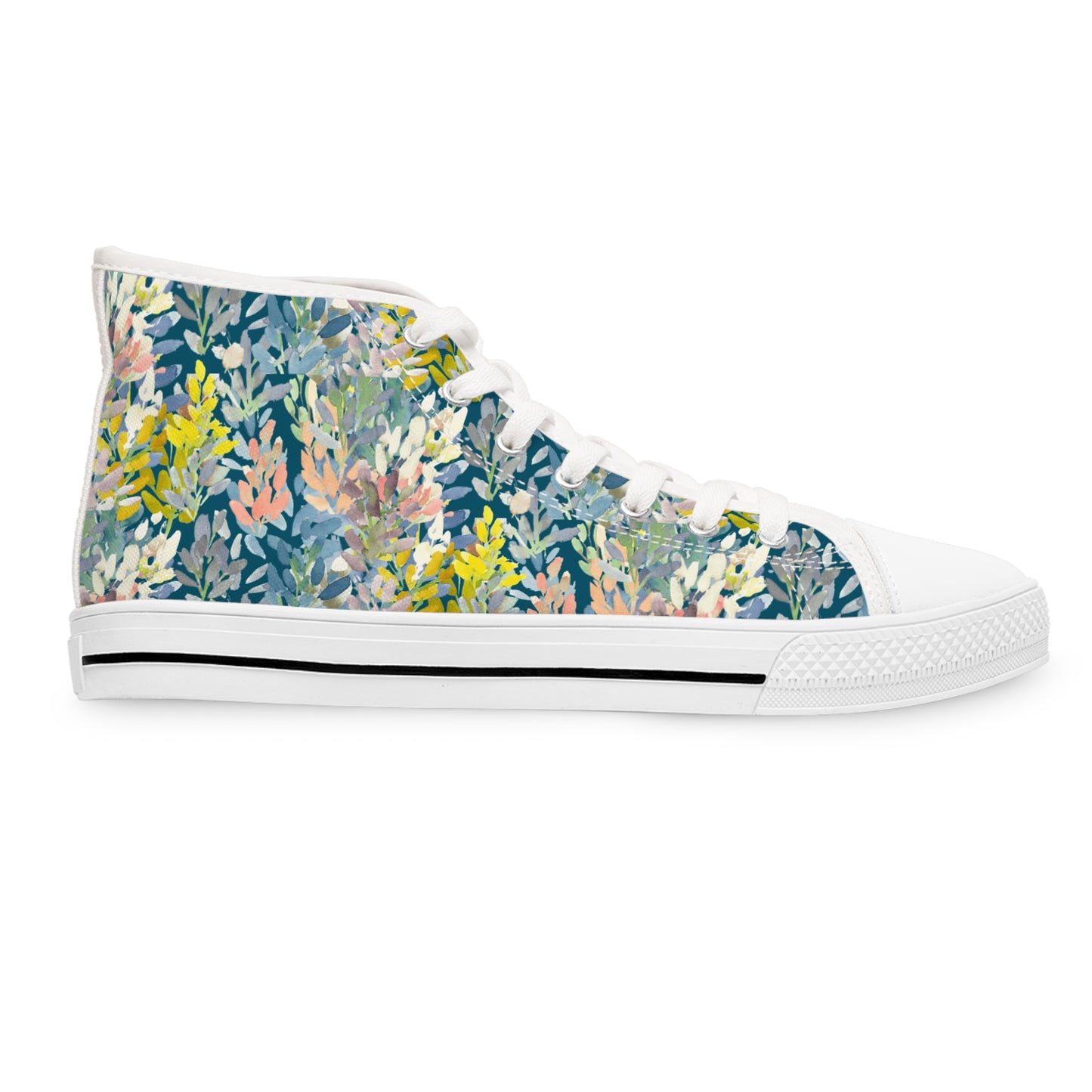 Vibrant Petal Parade High Top Sneakers with Floral Design – Stylish Shoes for All | Unique Gift Idea - Brooke Zitting, LLC
