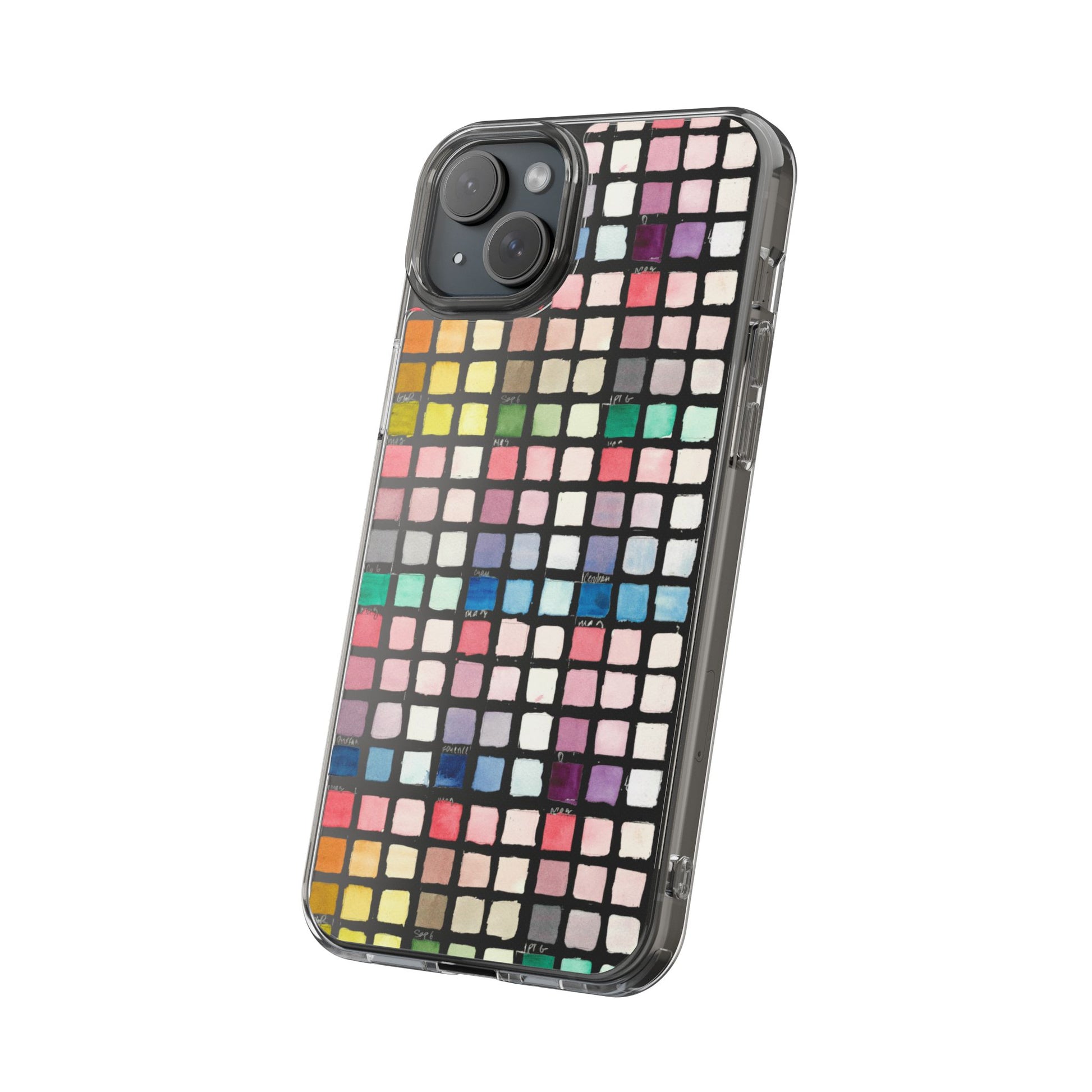 Watercolor Swatches Clear Phone Case - Brooke Zitting, LLC