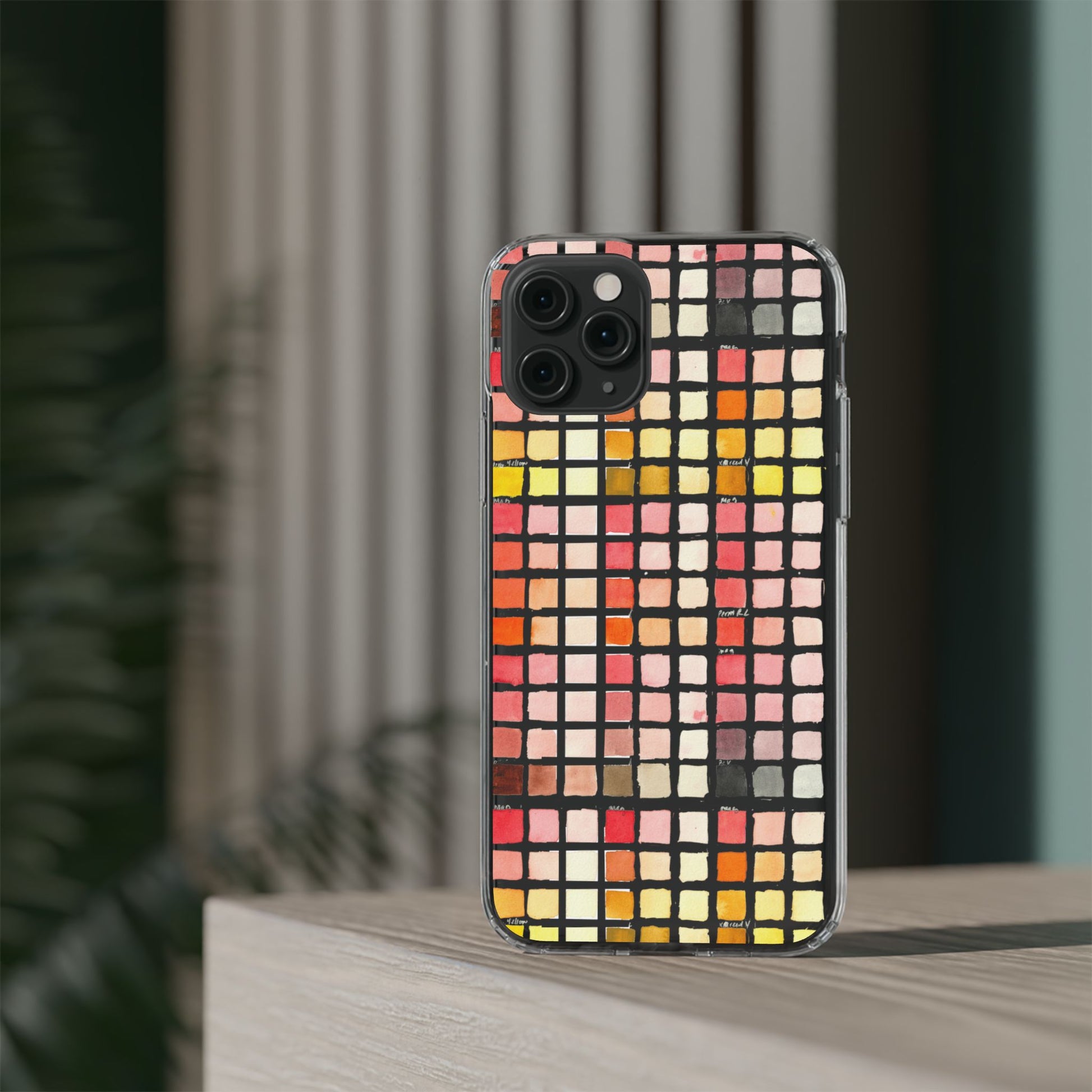 Watercolor Paint Swatches Clear Phone Case - Brooke Zitting, LLC