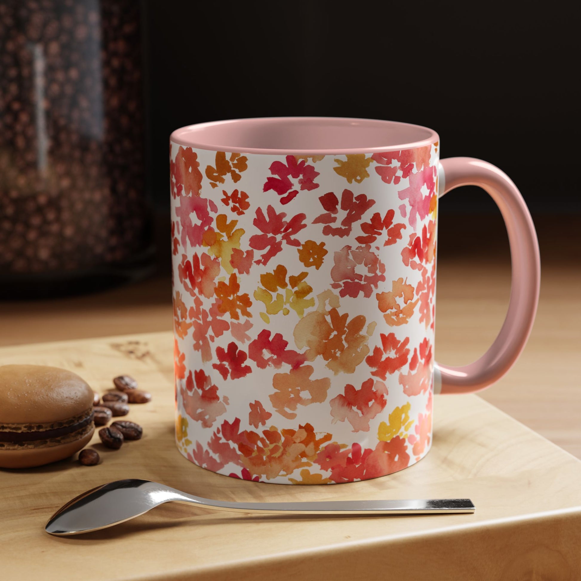 Posy Coffee Mug - Warm Floral Design  (11oz, 15oz) - Brooke Zitting, LLC