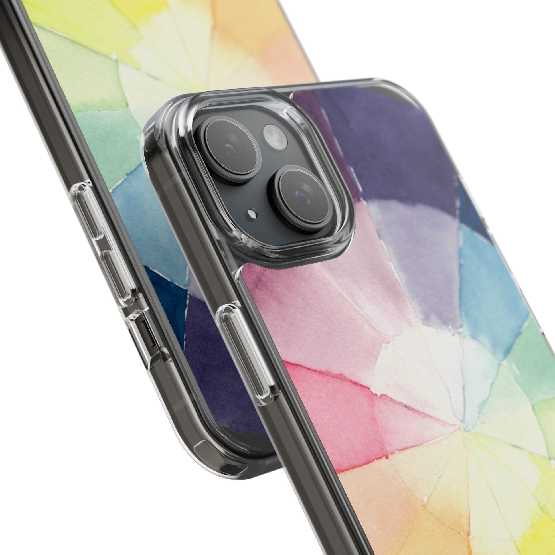 Watercolor Color Wheel Clear Phone Case - Brooke Zitting, LLC