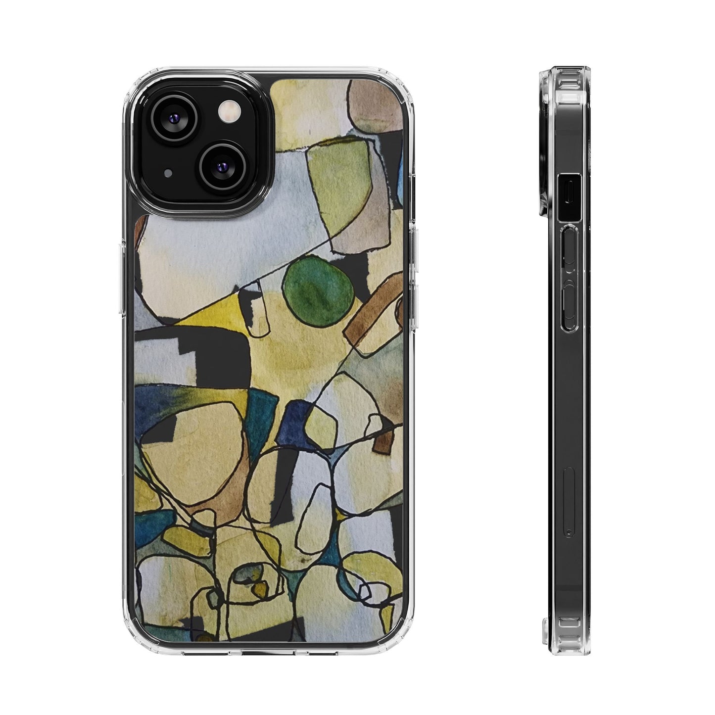 Abstract Watercolor Clear Phone Case - Brooke Zitting, LLC