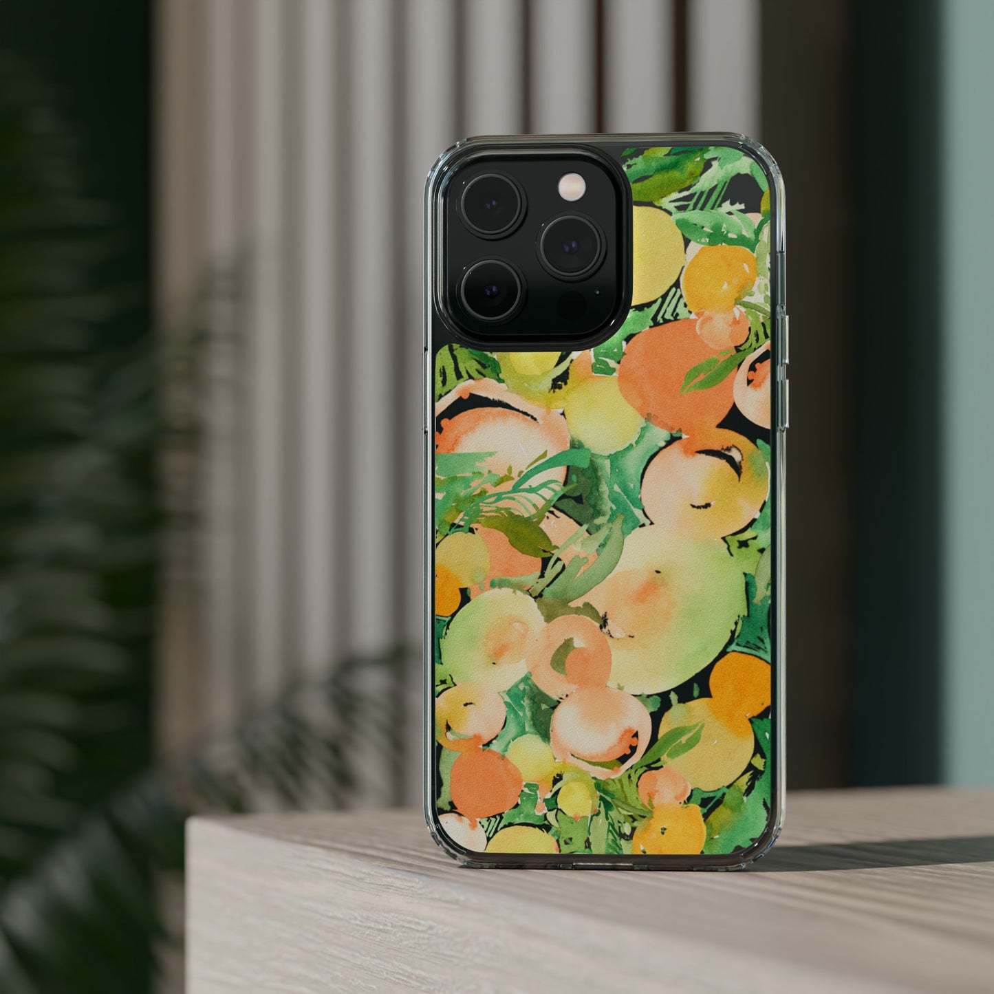 Watercolor Peach Party Clear Phone Case - Brooke Zitting, LLC