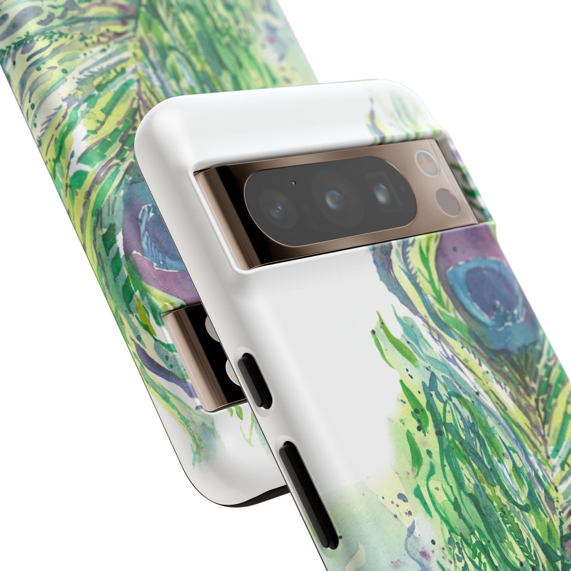 Colorful Peacock Feather Tough Phone Case – Stylish Nature-Inspired Mobile Cover & Unique Gift Idea - Brooke Zitting, LLC