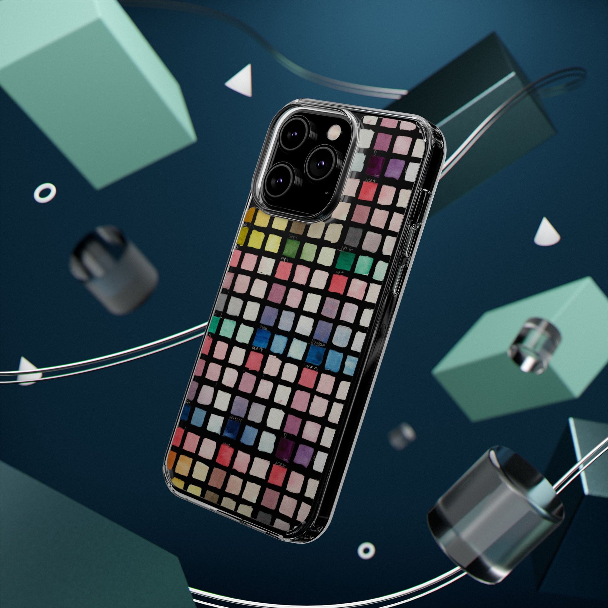 Watercolor Swatches Clear Phone Case - Brooke Zitting, LLC
