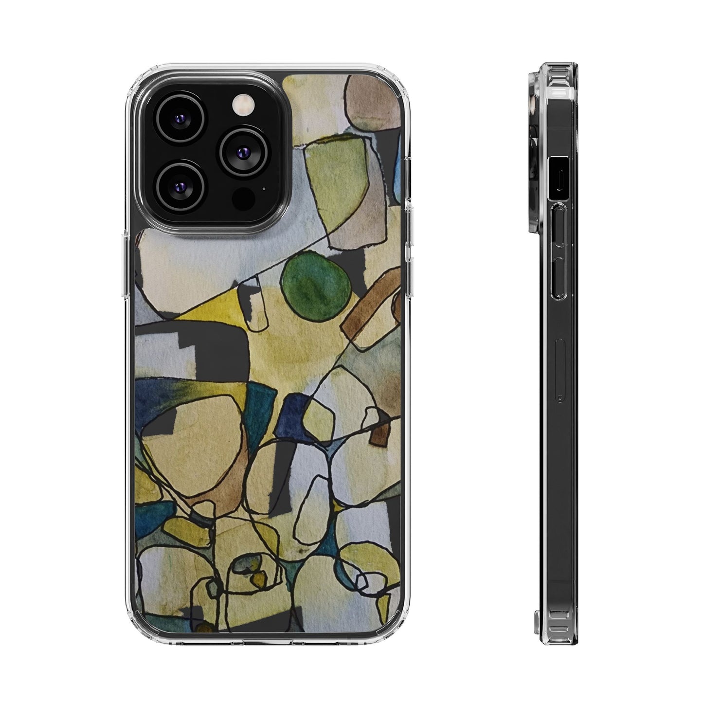 Abstract Watercolor Clear Phone Case - Brooke Zitting, LLC