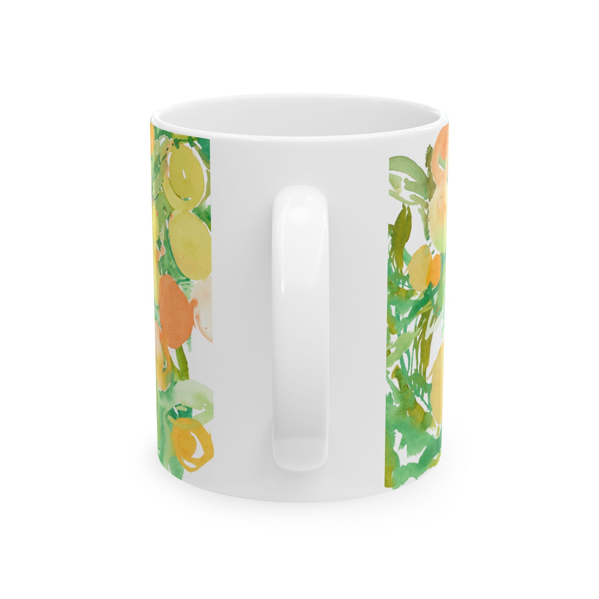 Peach Citrus Mug (11oz, 15oz) Watercolor Design - Brooke Zitting, LLC