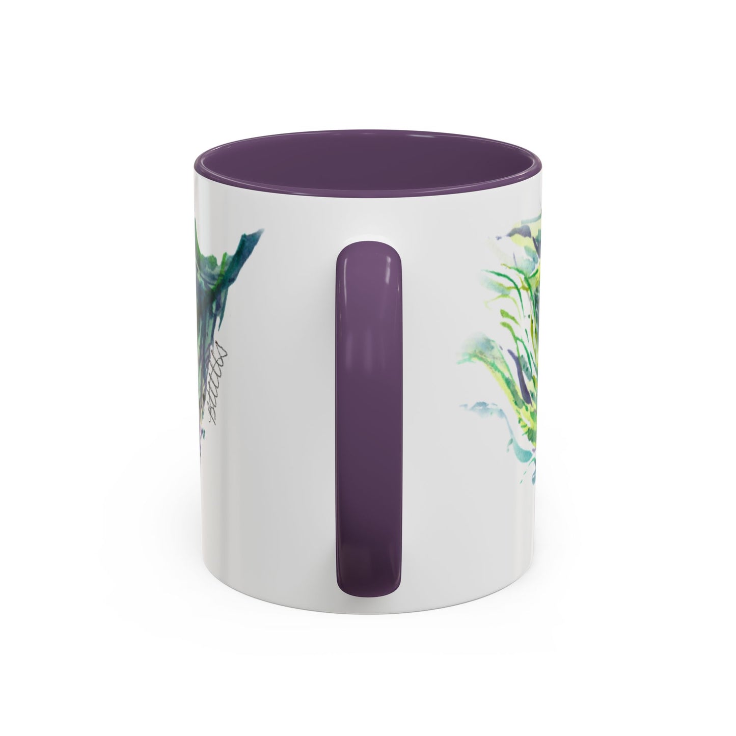 Light as a Feather Peacock Feather Accent Coffee Mug (11, 15oz) - Brooke Zitting, LLC