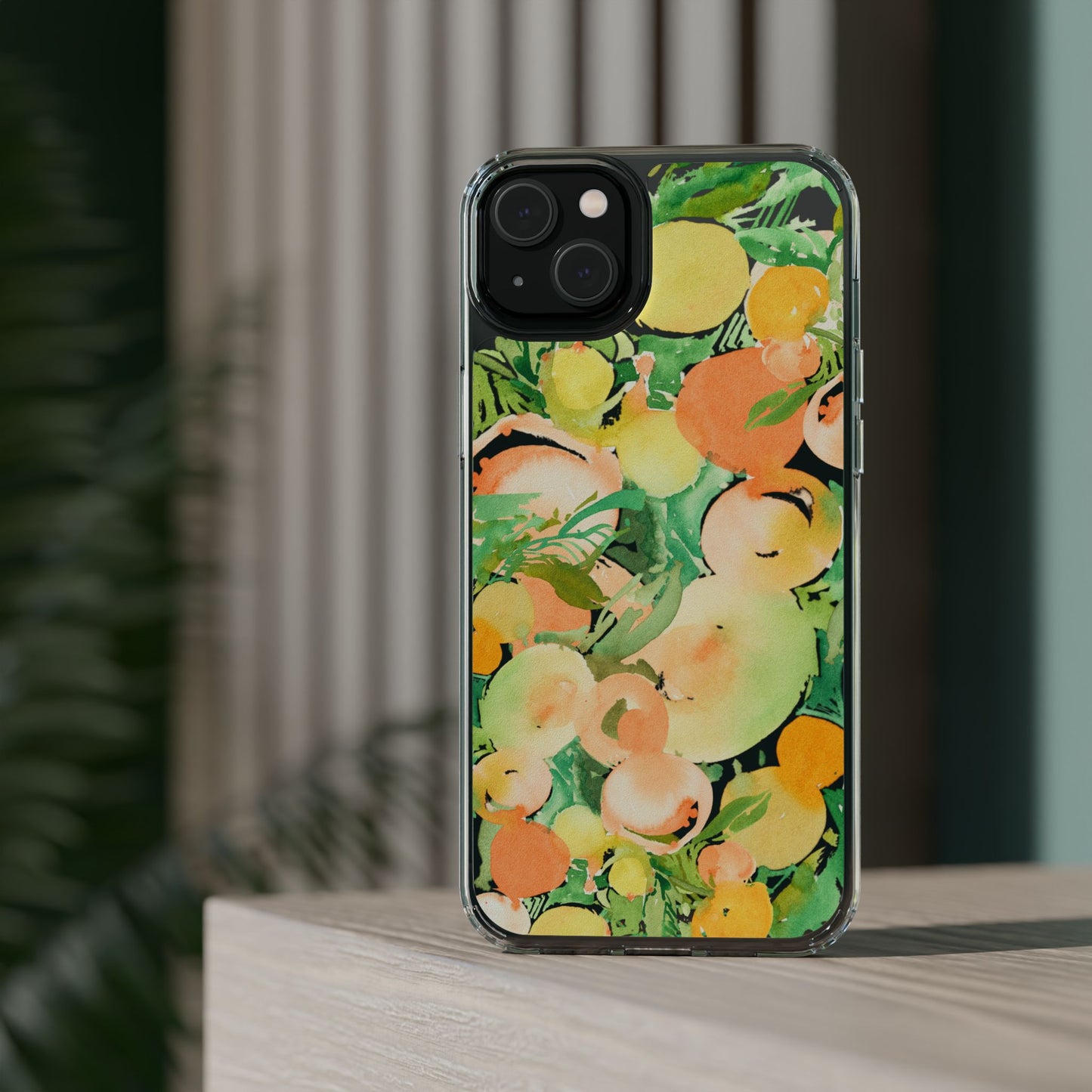 Watercolor Peach Party Clear Phone Case - Brooke Zitting, LLC