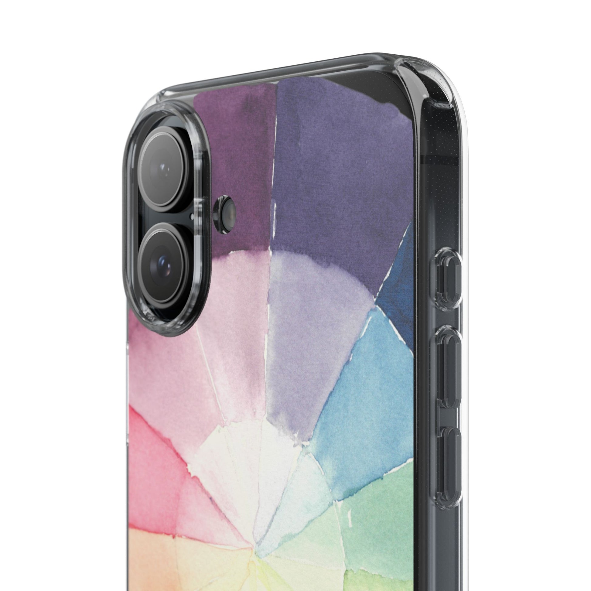 Watercolor Color Wheel Clear Phone Case - Brooke Zitting, LLC