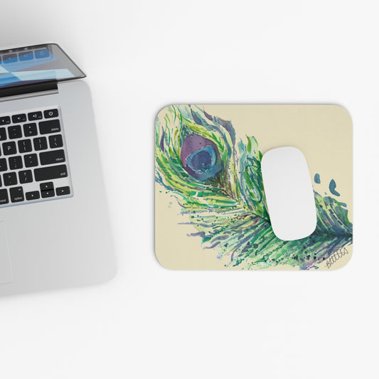 Light as a Feather Watercolor Design Mouse Pad - Watercolor Portrait, Home Office Decor, Gift for Artists, Creative Workspace Accessory, Desk Must-Have, Unique Desk Mat - Brooke Zitting, LLC