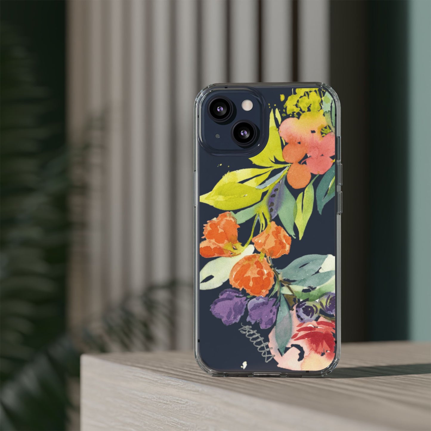 Watercolor Floral Blooms Clear Phone Case - Brooke Zitting, LLC