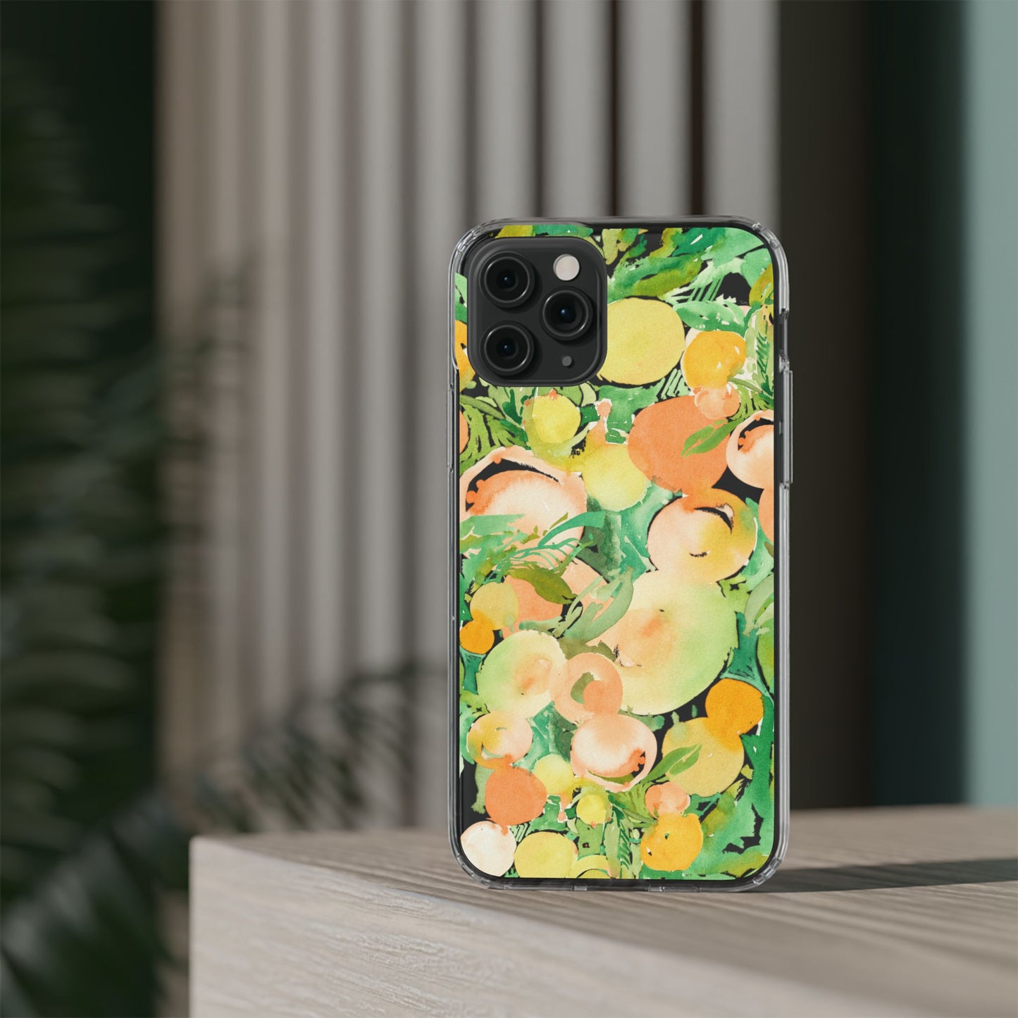 Watercolor Peach Party Clear Phone Case - Brooke Zitting, LLC