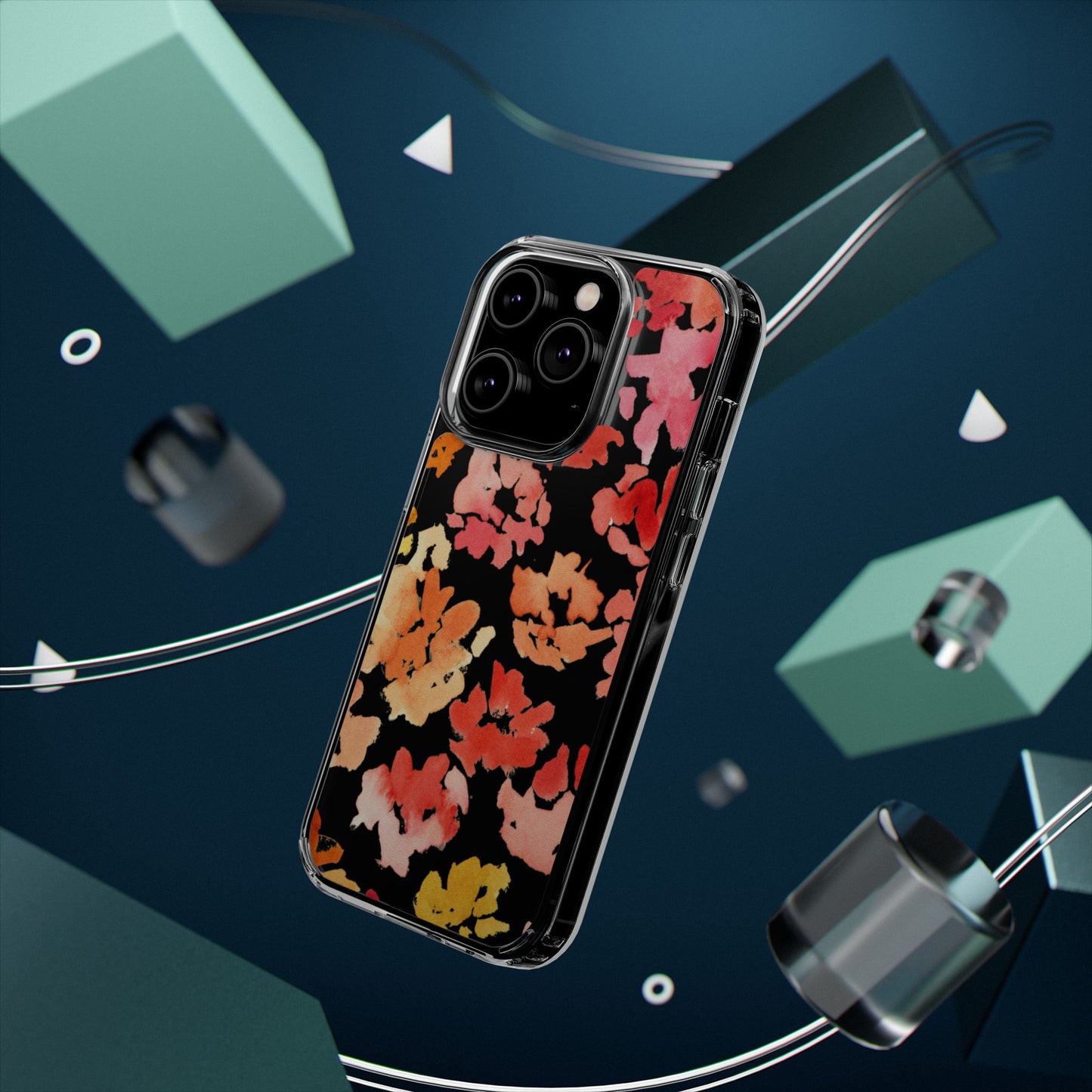 Watercolor Posy Clear Phone Case - Brooke Zitting, LLC
