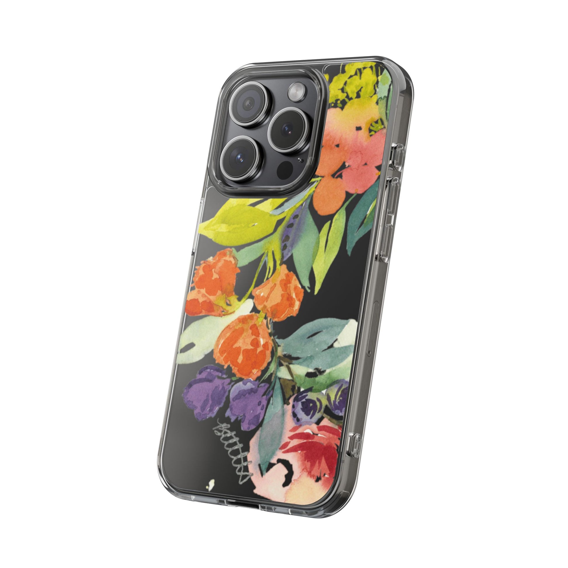 Watercolor Floral Blooms Clear Phone Case - Brooke Zitting, LLC