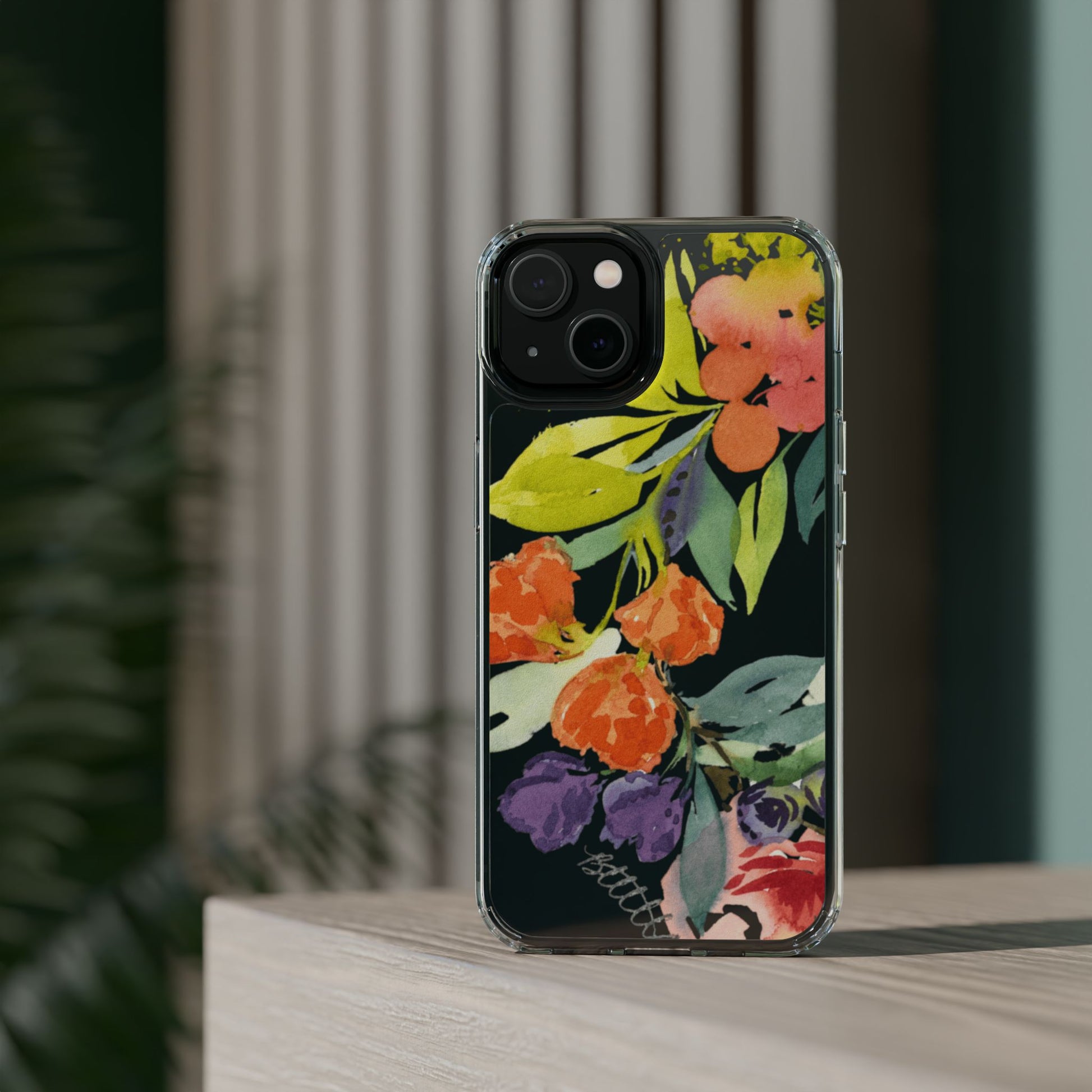 Watercolor Floral Blooms Clear Phone Case - Brooke Zitting, LLC
