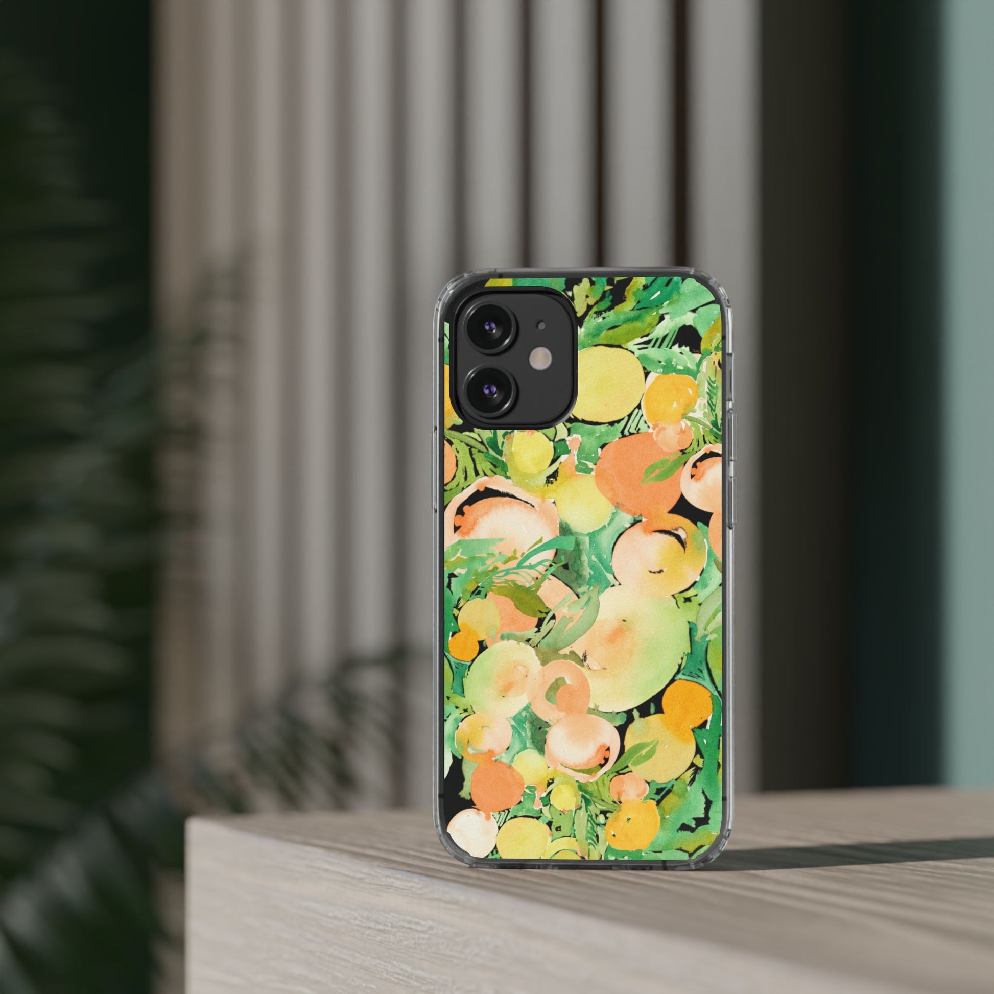 Watercolor Peach Party Clear Phone Case - Brooke Zitting, LLC